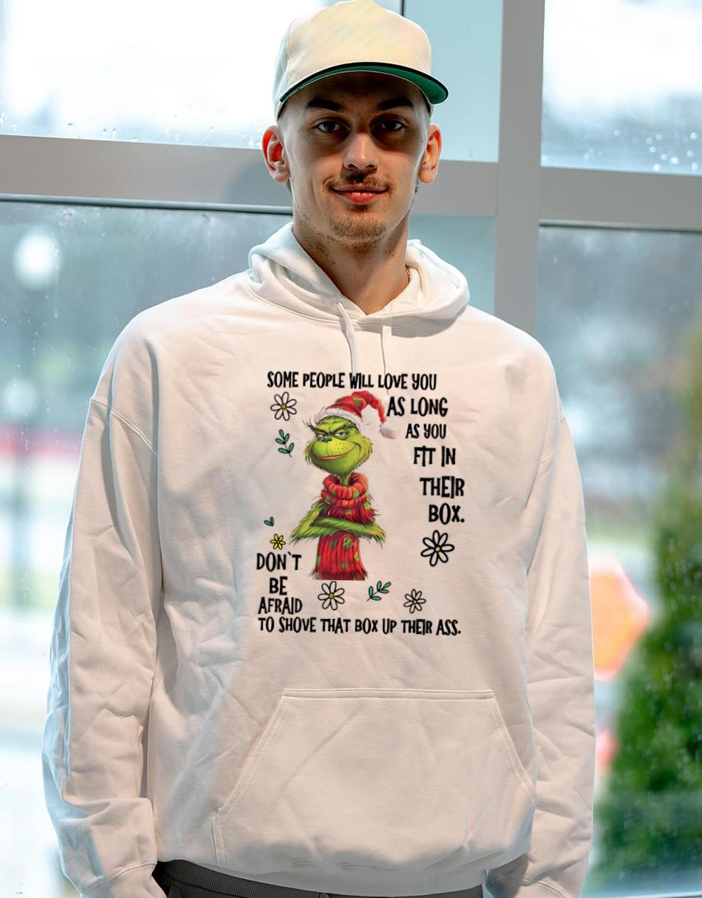 Grinch Quote Christmas T-Shirt – Funny Some People Love You If You Fit Their Box Don’t Be Afraid To Shove It Vintage Bootleg Holiday Tee