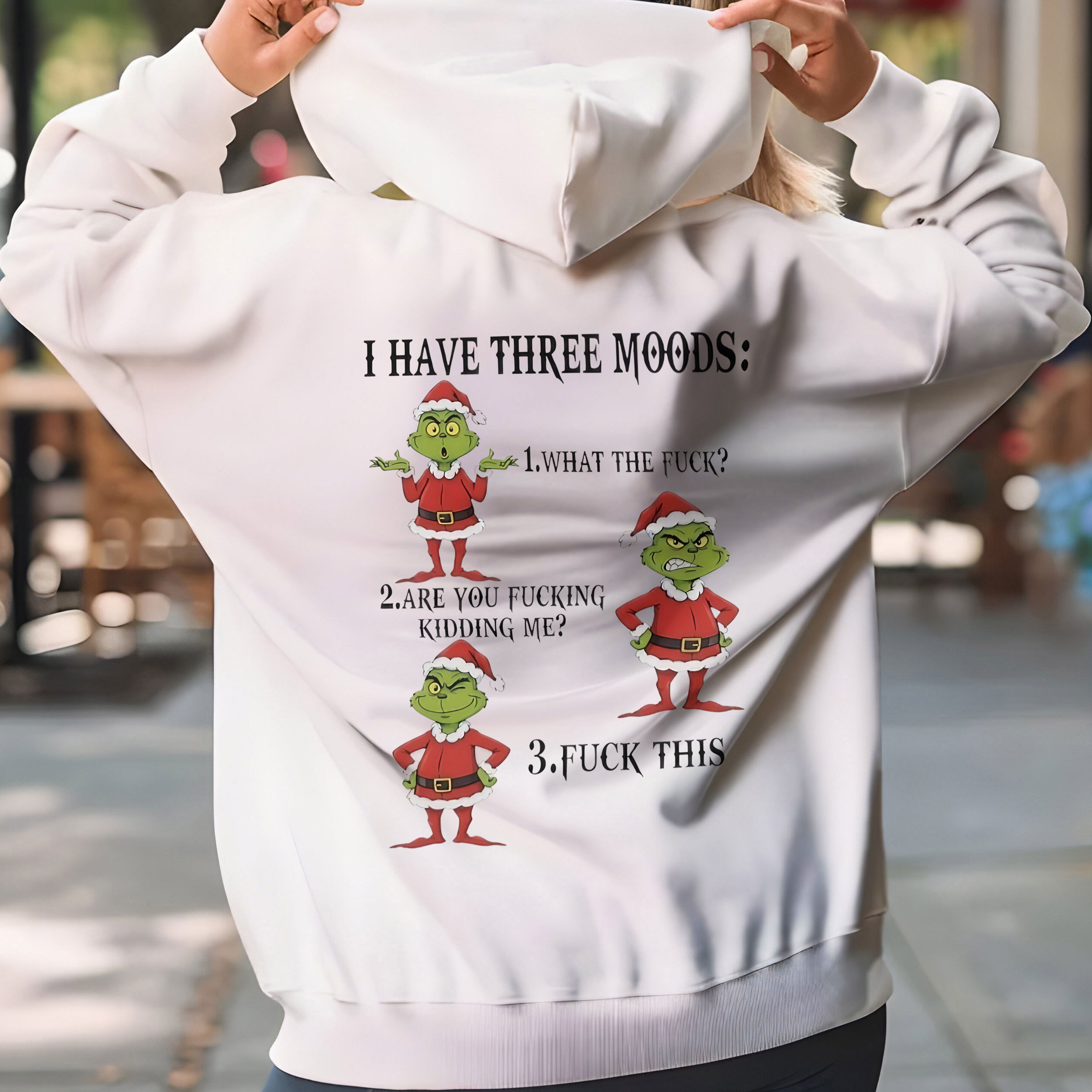 Grinch Funny Quote Christmas Sweatshirt – Sarcastic Holiday Vintage Bootleg Crewneck