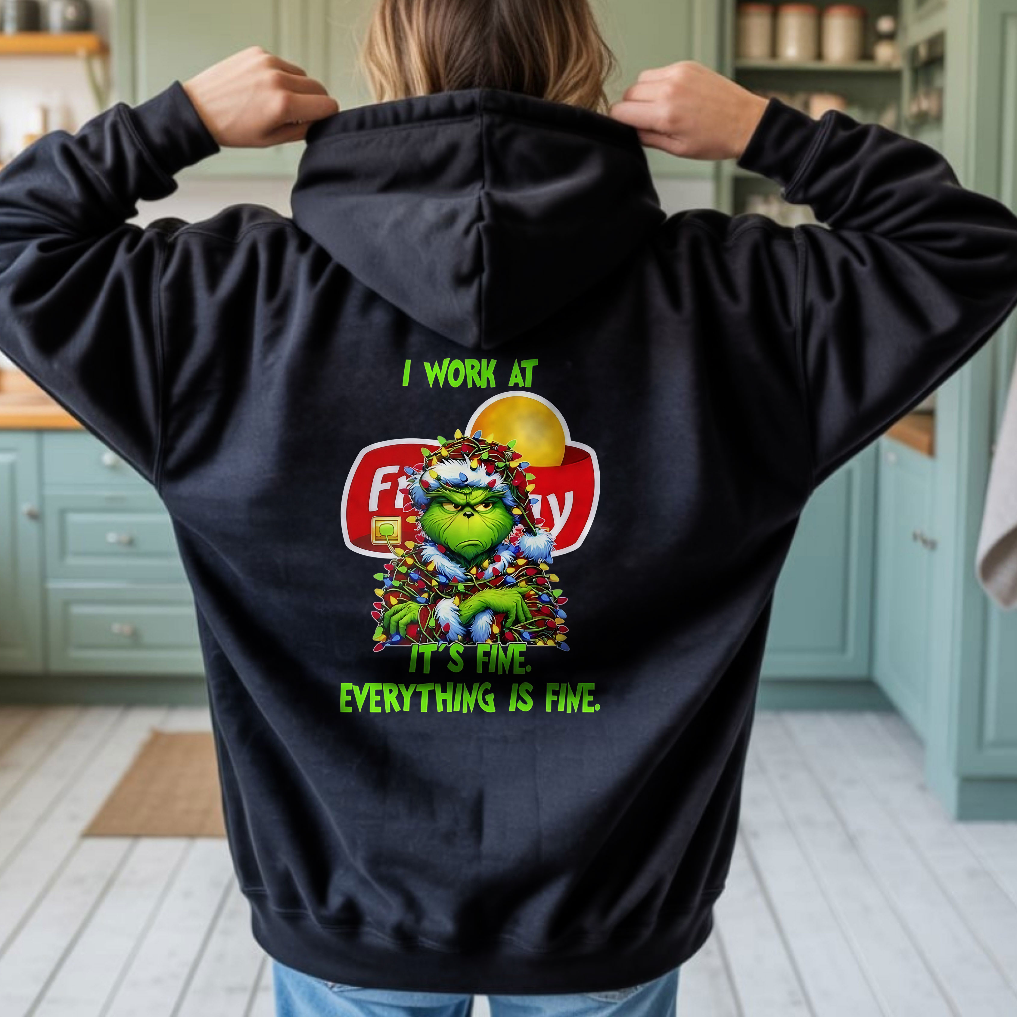 Grinch Quote Frito-Lay Christmas T-Shirt – Funny I Work At Frito-Lay It’s Fine Everything Is Fine Vintage Bootleg Holiday Tee