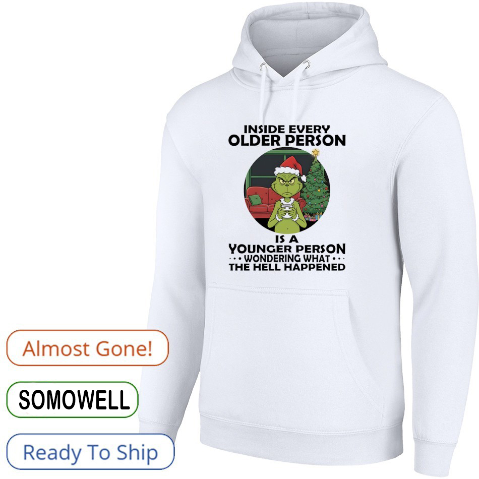 Grinch Funny Quote Older Person Christmas T-Shirt – Sarcastic Holiday Meme Vintage Bootleg Tee