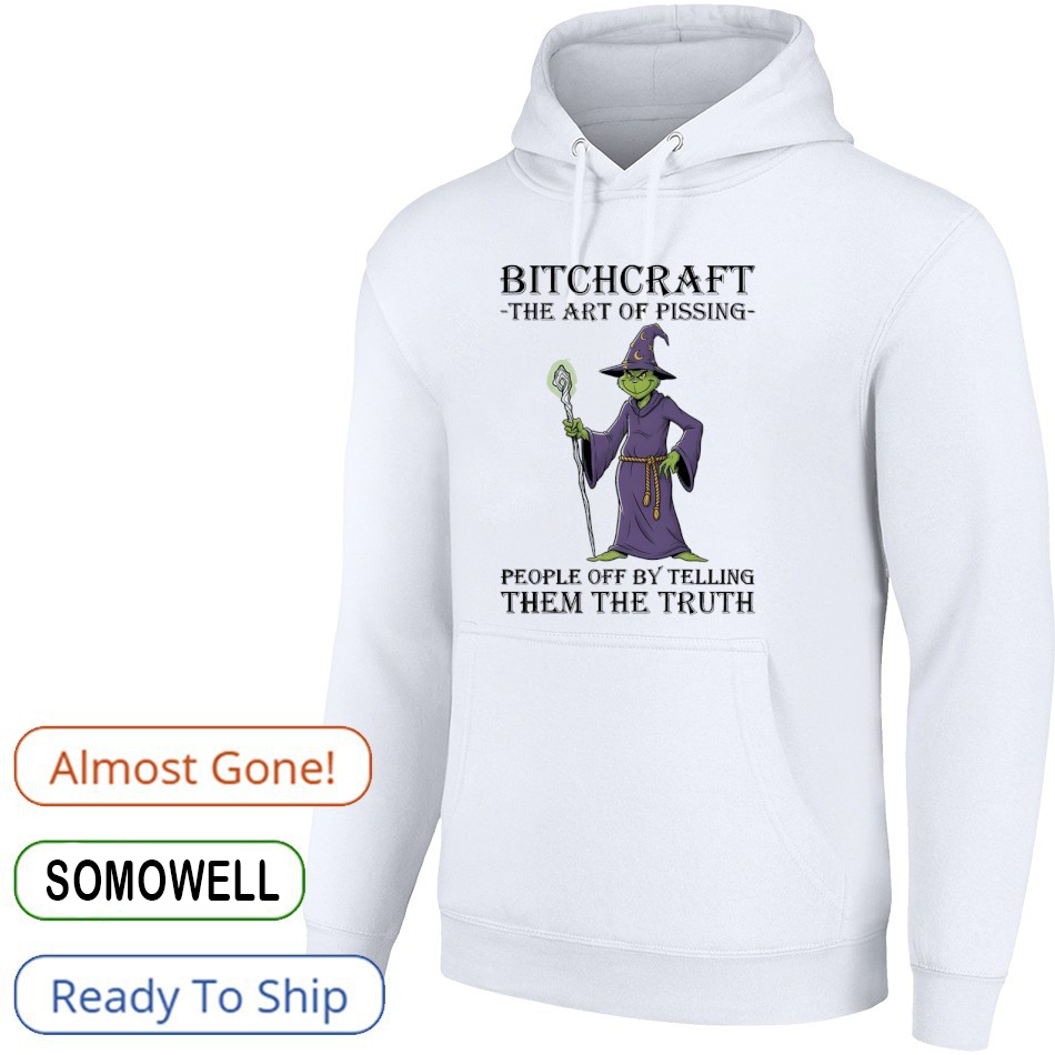 Grinch Witch Bitchcraft Quote T-Shirt – Funny Sarcastic Halloween Christmas Vintage Bootleg T-Shirt
