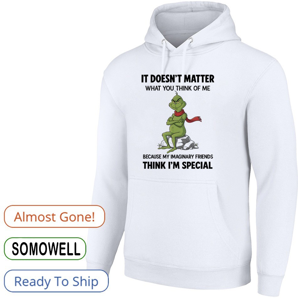 Grinch Humor Quote T-Shirt – It Doesn’t Matter What You Think Of Me Funny Christmas Vintage Bootleg Tee