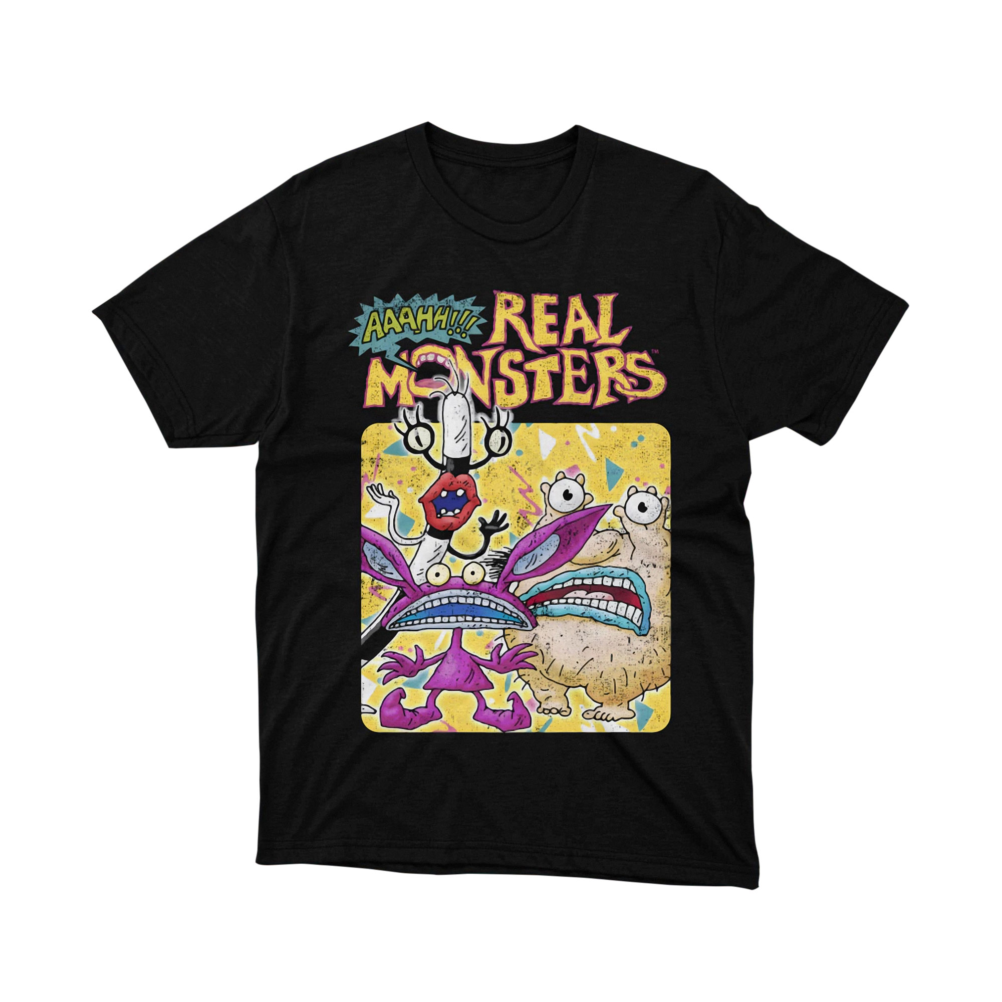 Aaahh Real Monsters Yellow Madness Cartoon Tee Shirt