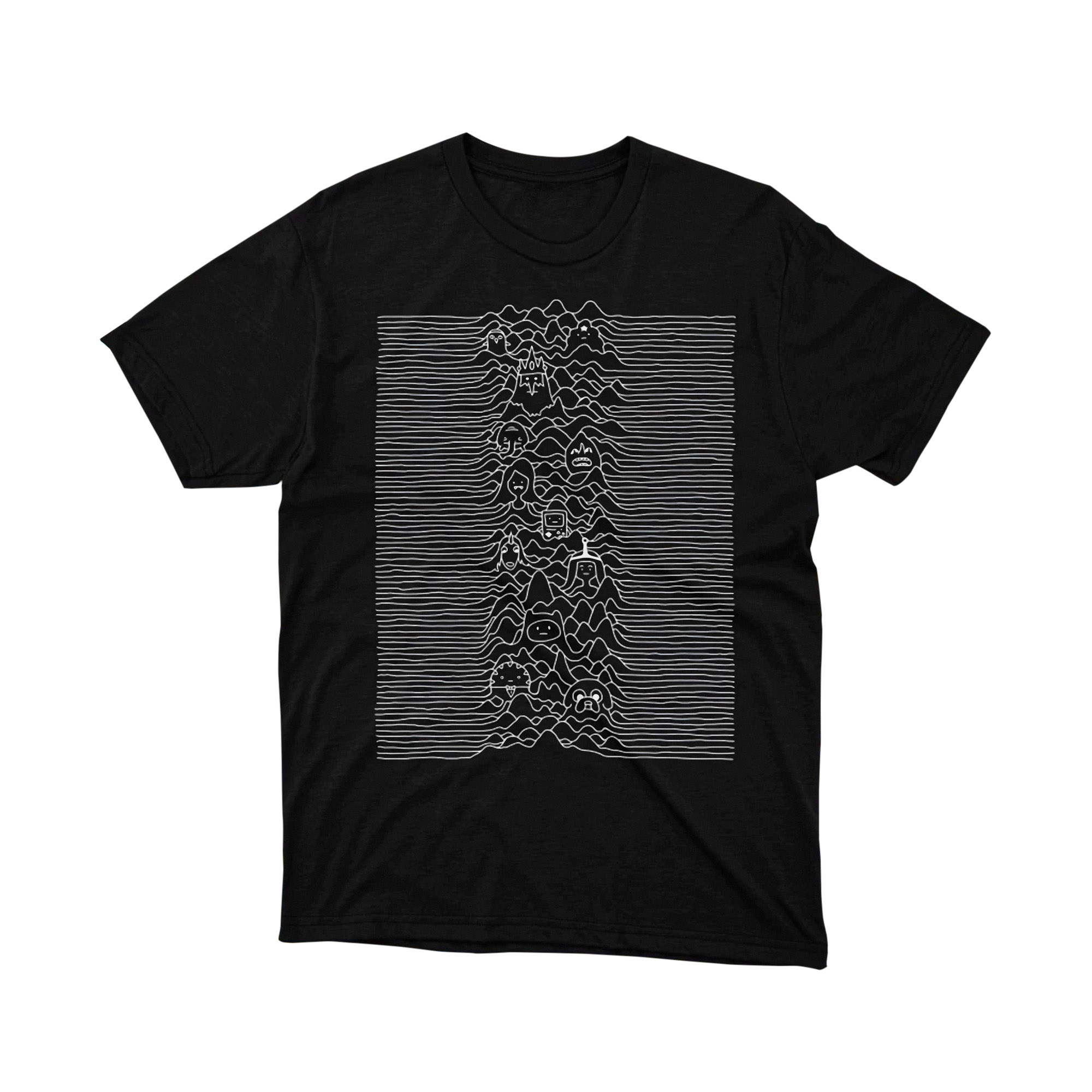 Adventure Time Joy Division Unknown Pleasures Parody T Shirt
