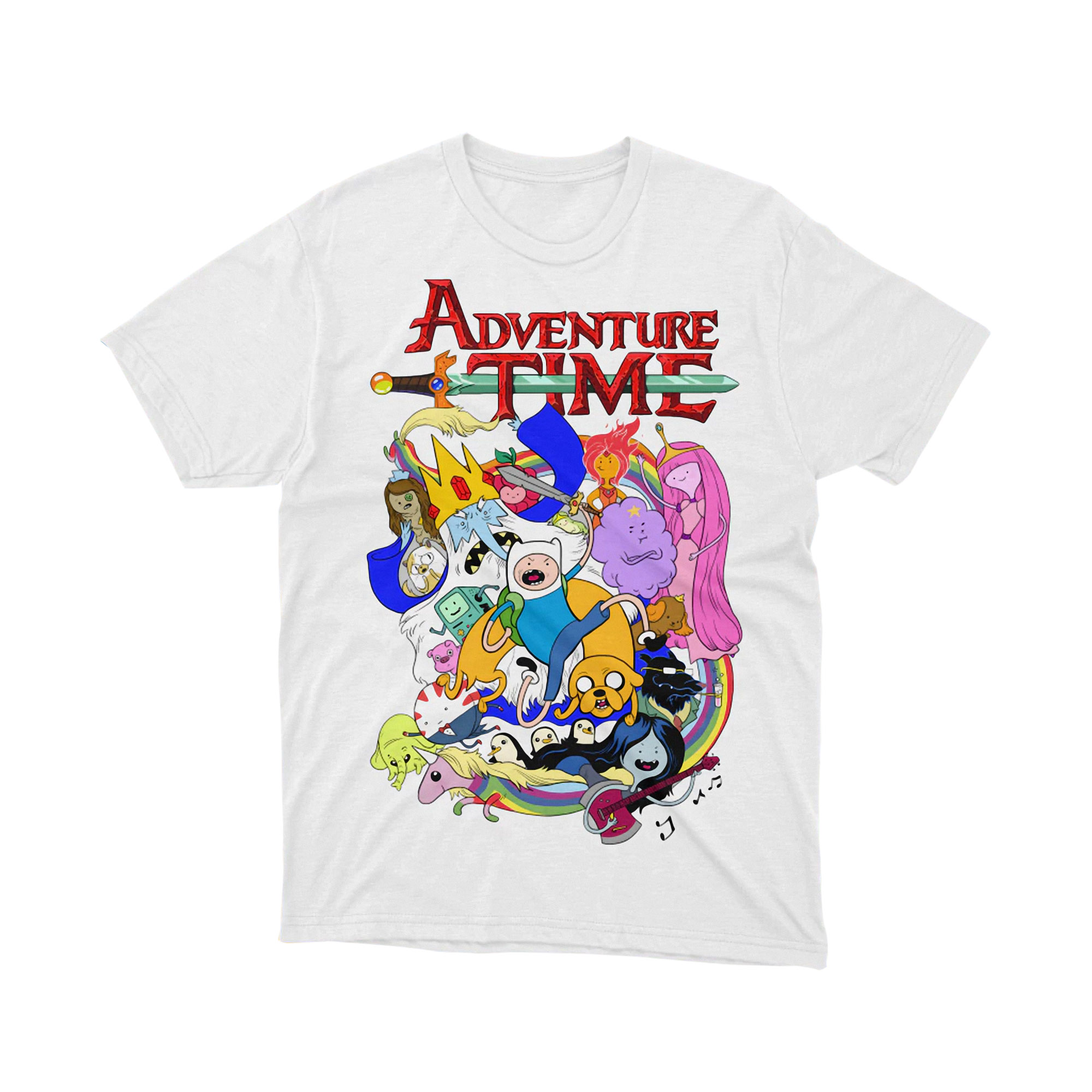 Adventure Time Main Characters Group Collage T Shirt