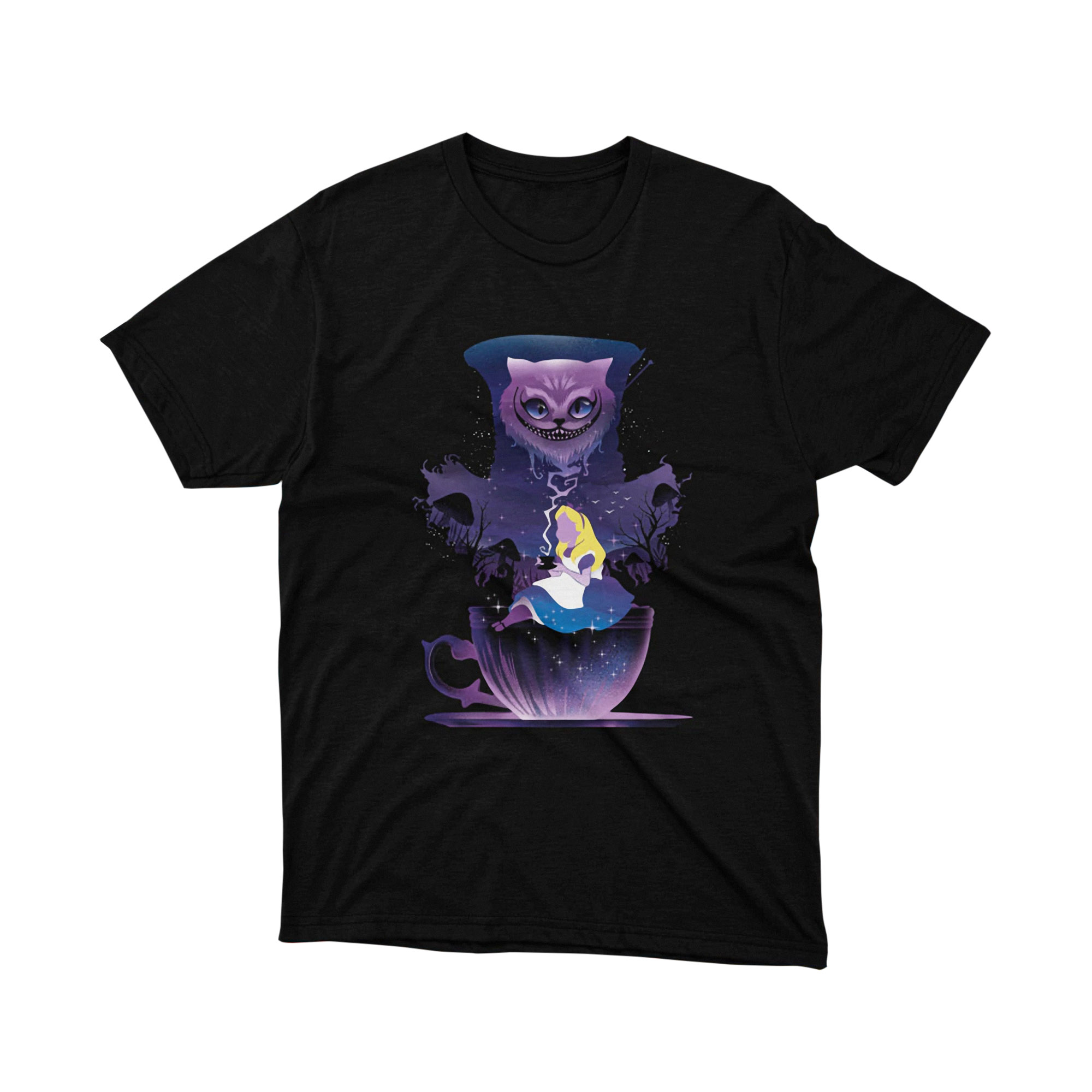 Alice Wonderland Cheshire Cat Teacup Magical T Shirt