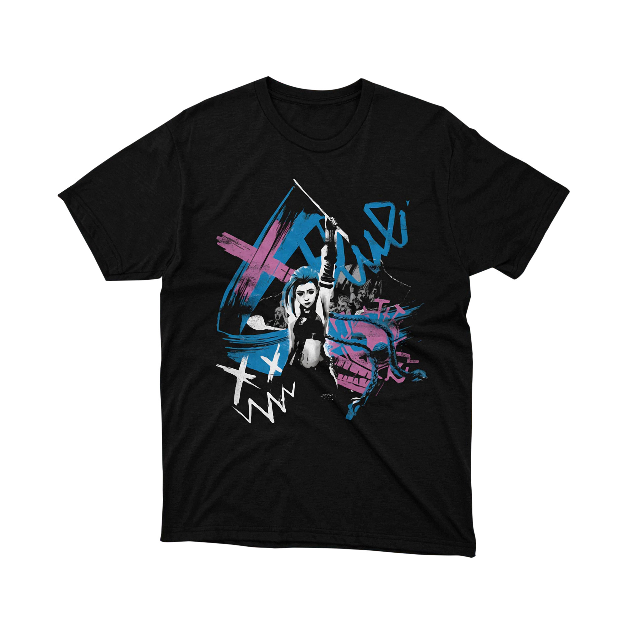 Arcane Jinx Chaos Neon Graffiti T Shirt