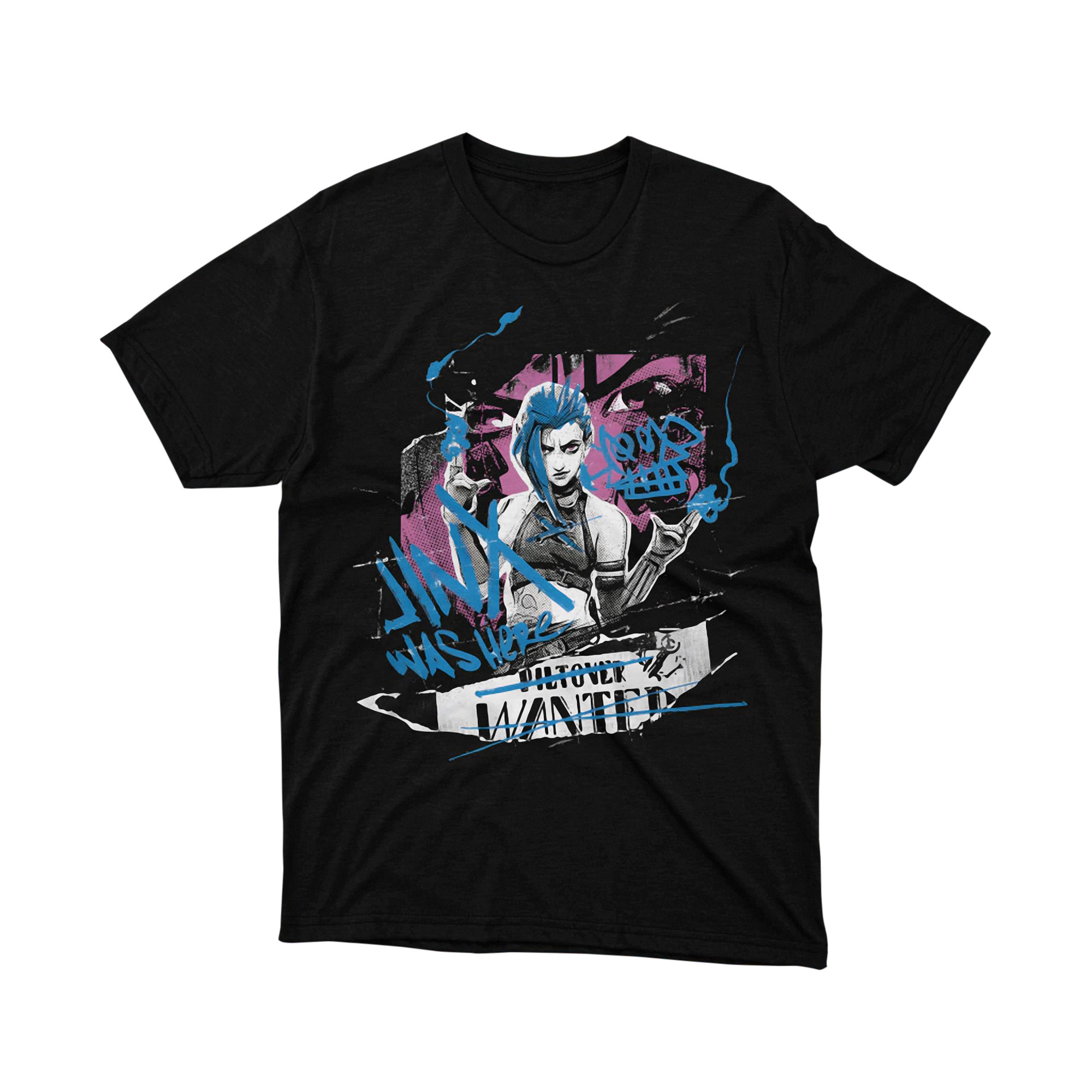 Arcane Jinx Wanted Poster Graffiti Art T Shirt