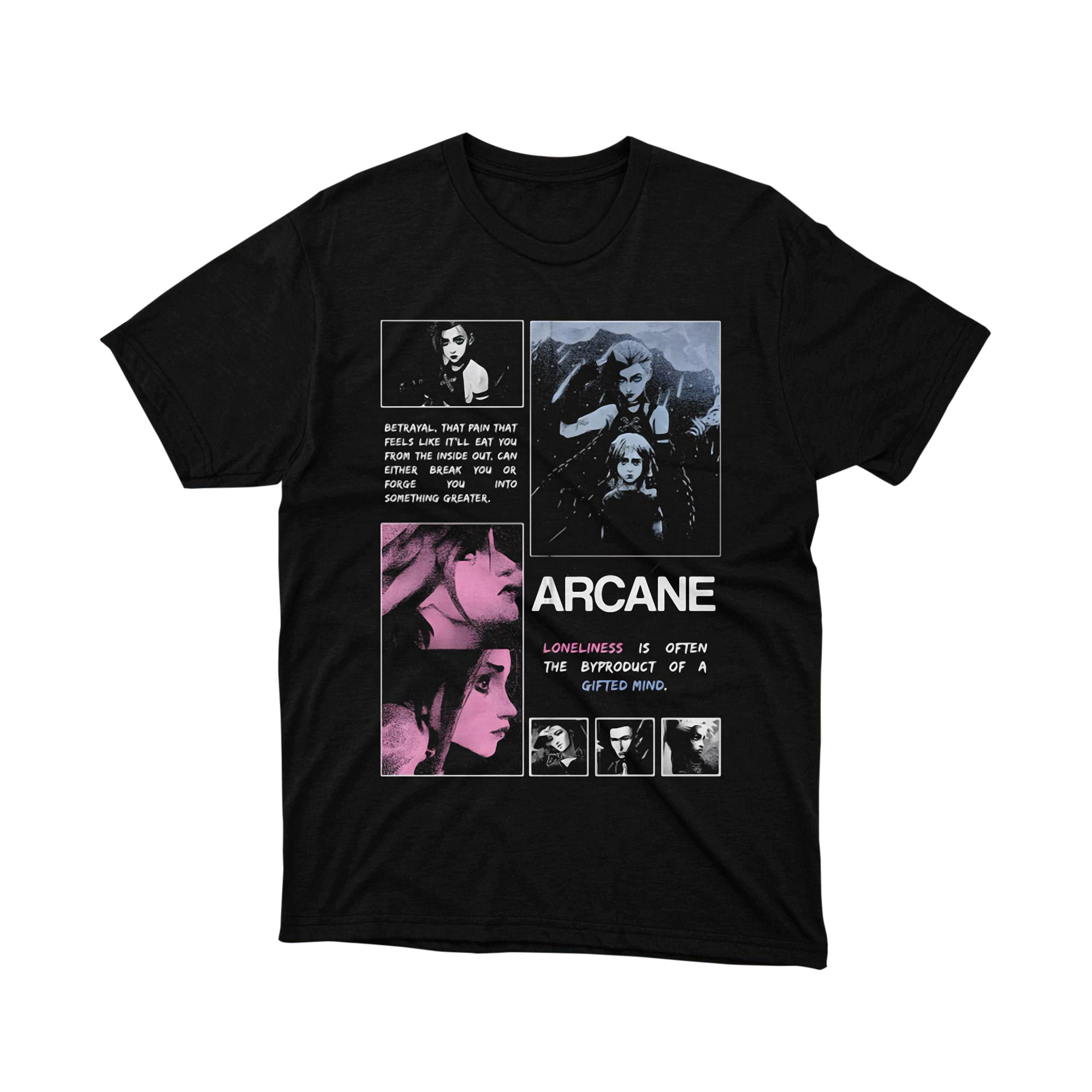 Arcane Silco Jinx Quotes Collage T Shirt