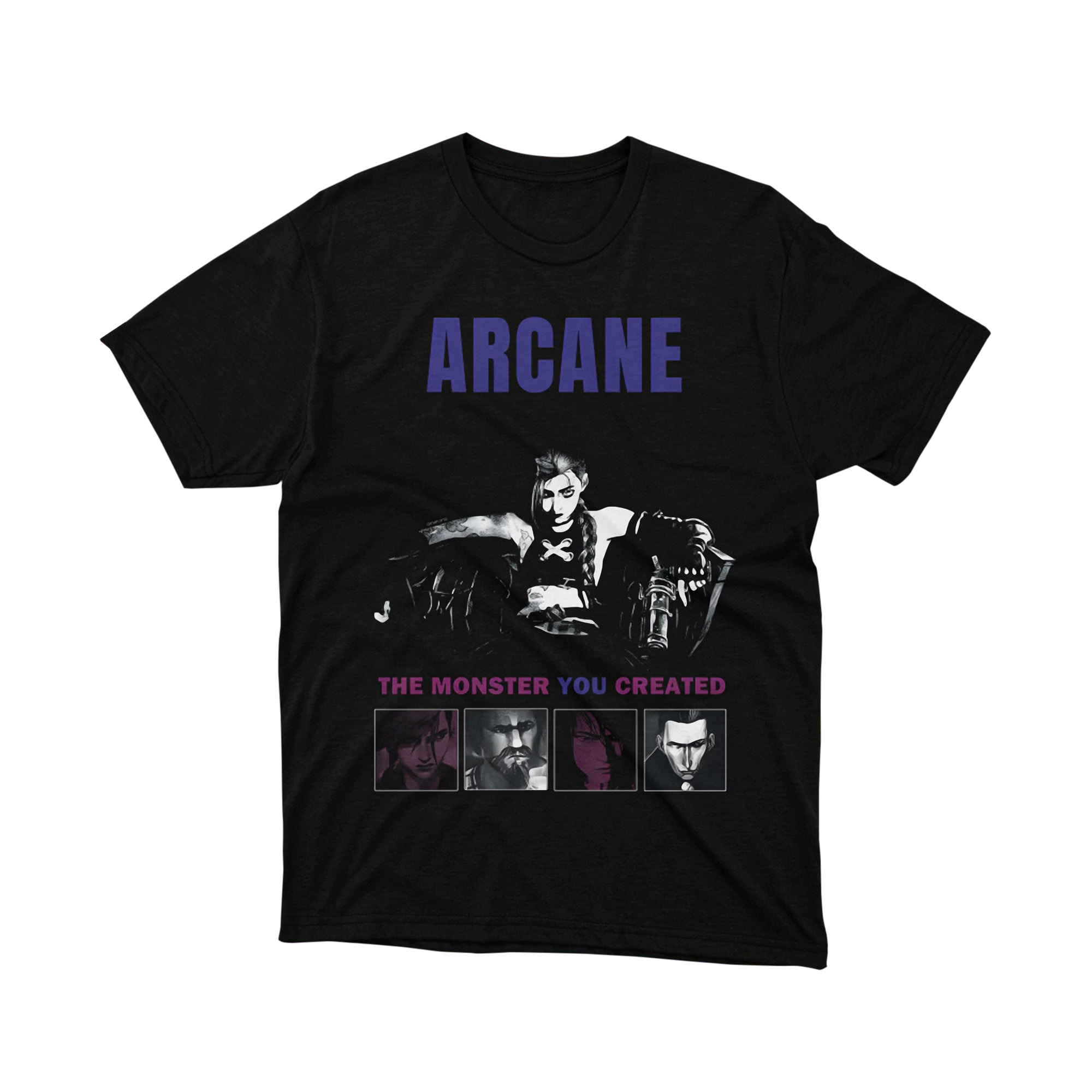 Arcane Vi Pink X Graffiti Neon Streetwear Tee Shirt