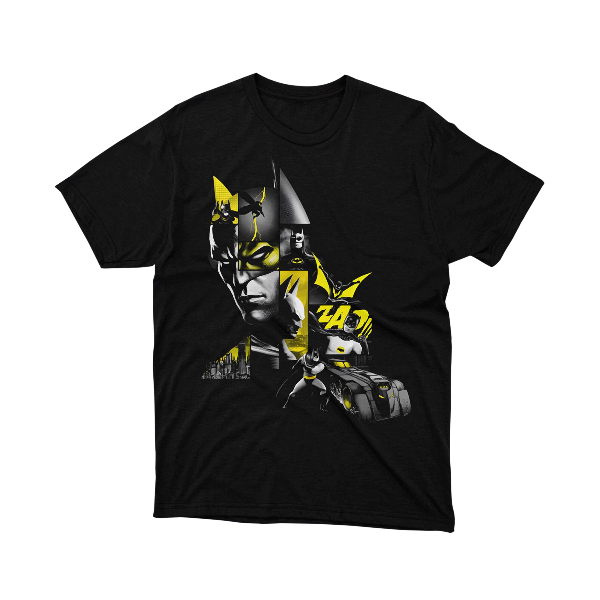 Batman 40th Anniversary Collage Batmobile T Shirt