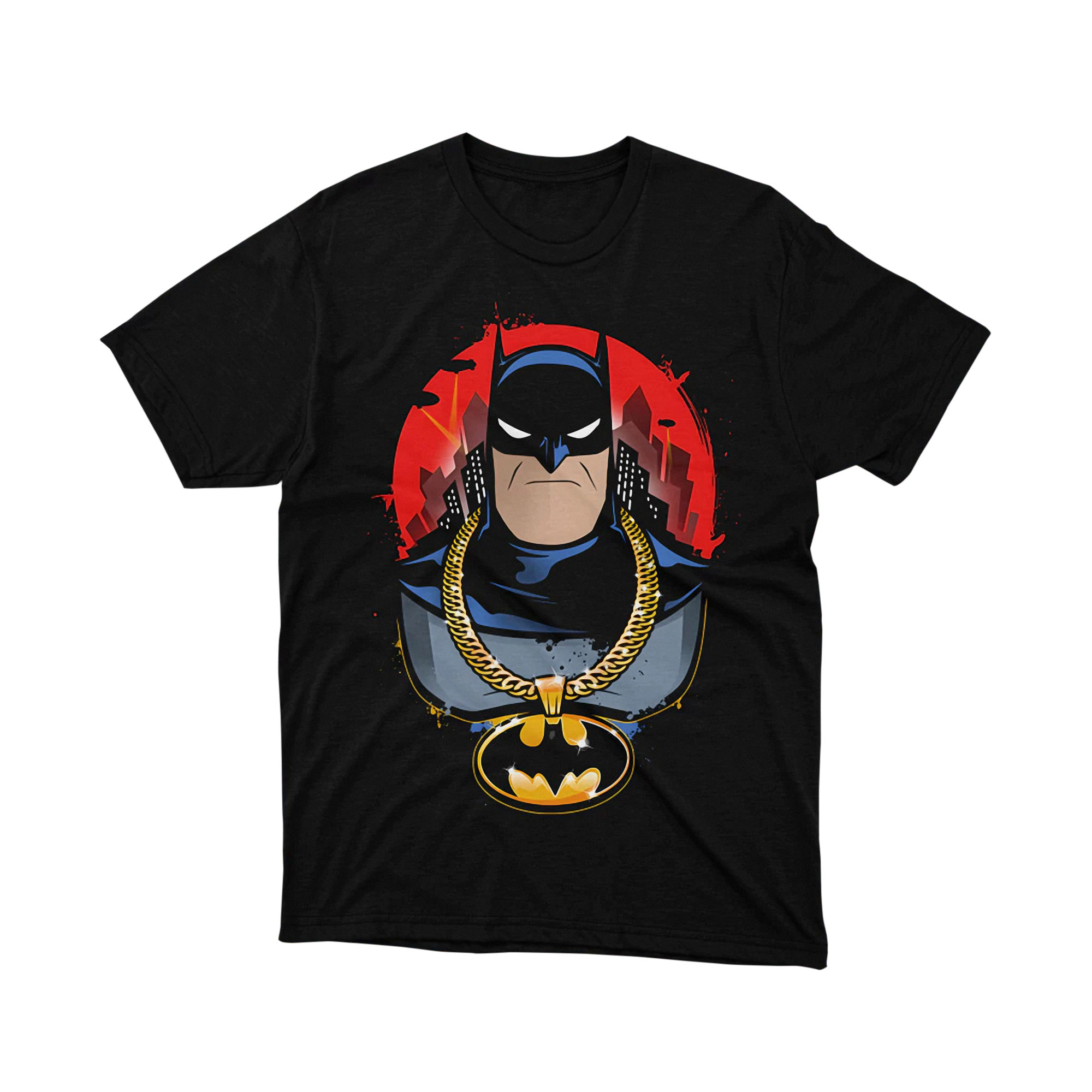 Batman Animated Series Gold Chain Bling T Shirt