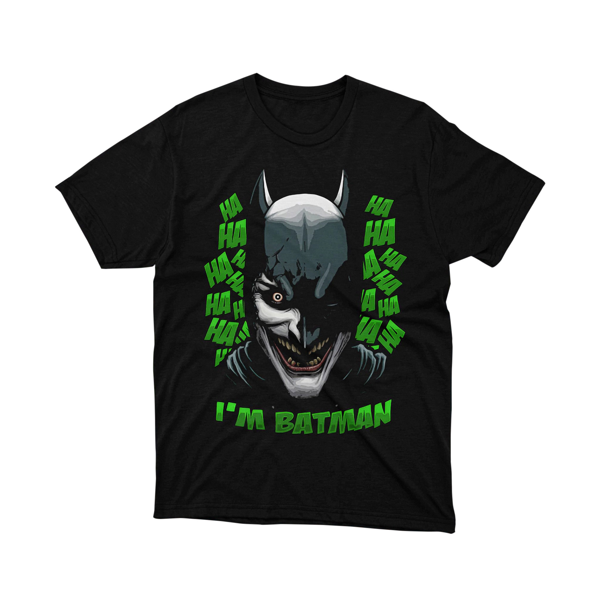 Batman Joker Mashup I Am Batman Green Laugh T Shirt