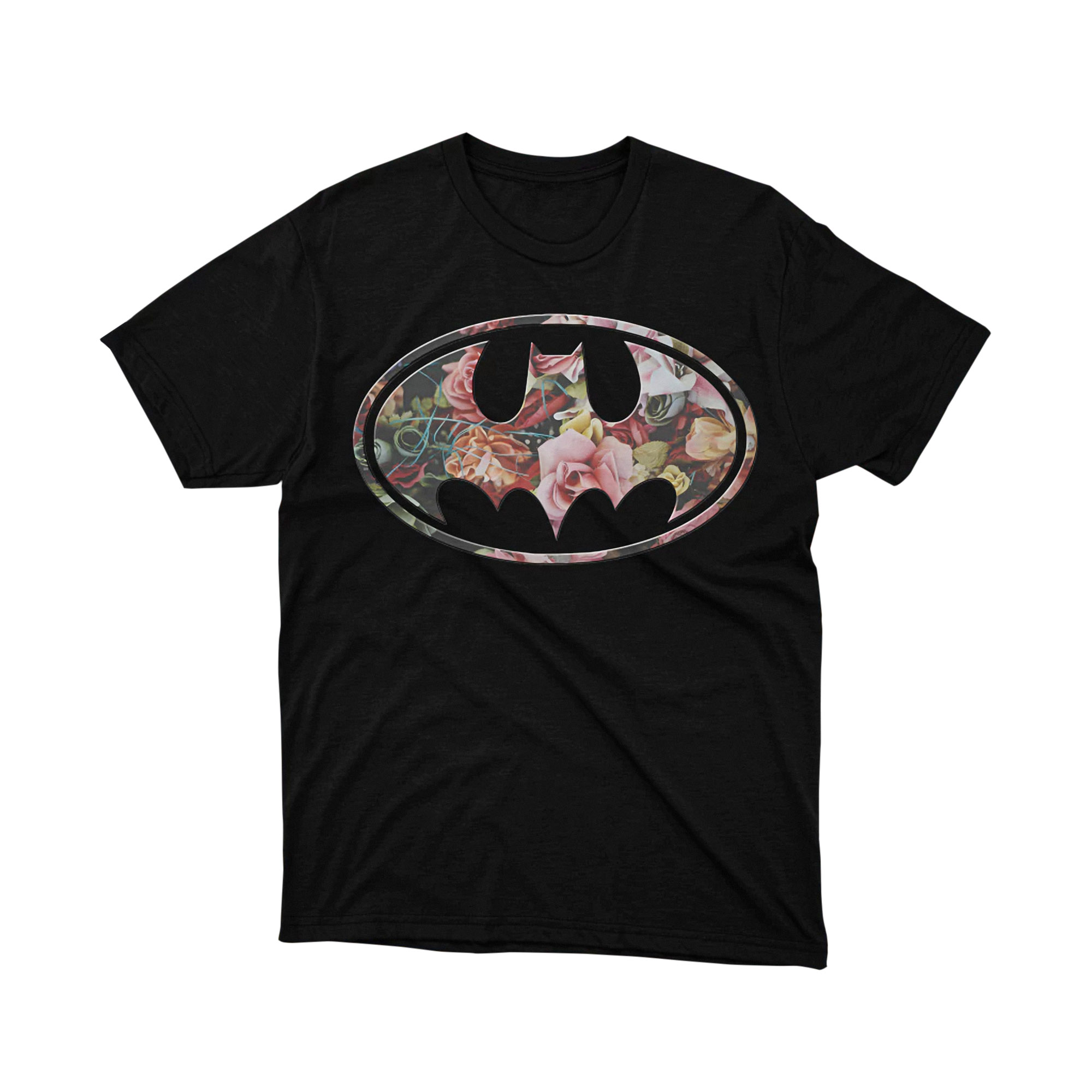 Batman Logo Floral Aesthetic Design T Shirt