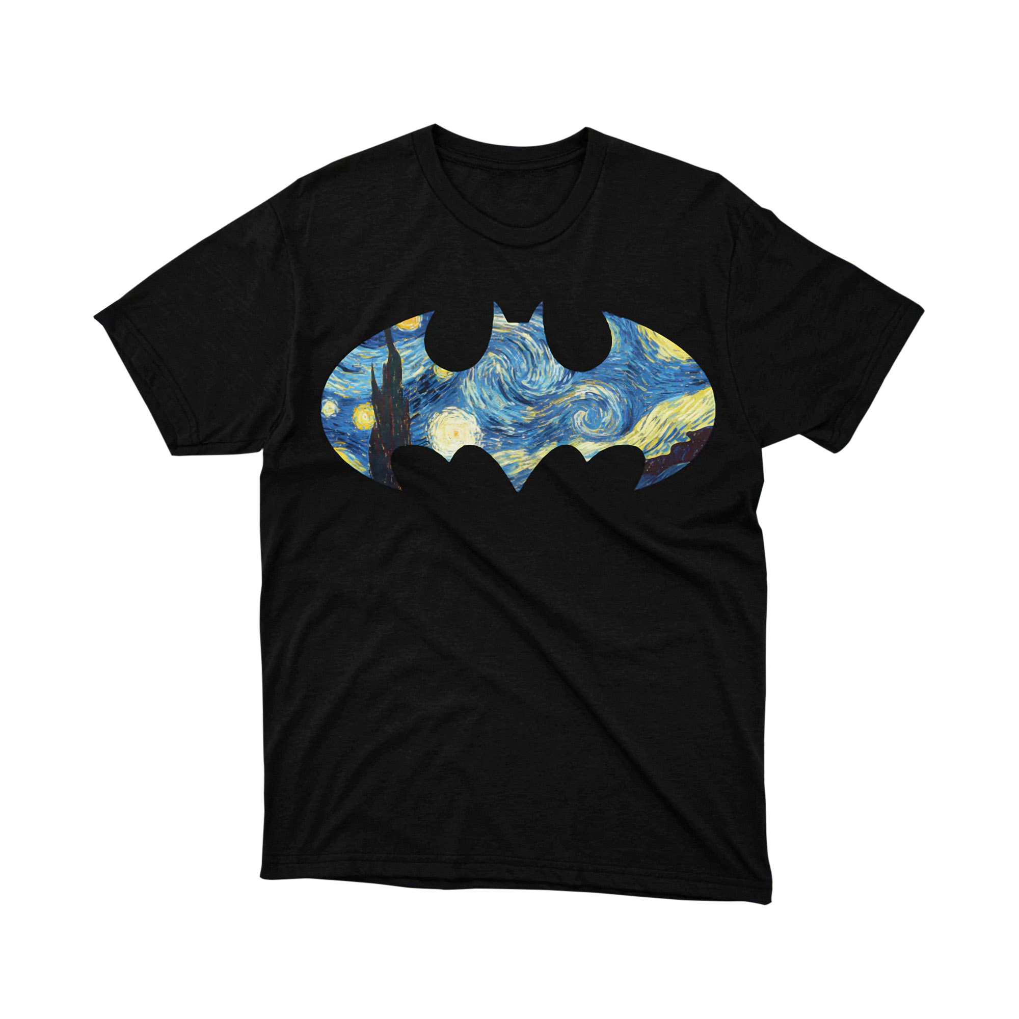 Batman Logo Starry Night Van Gogh Art T Shirt