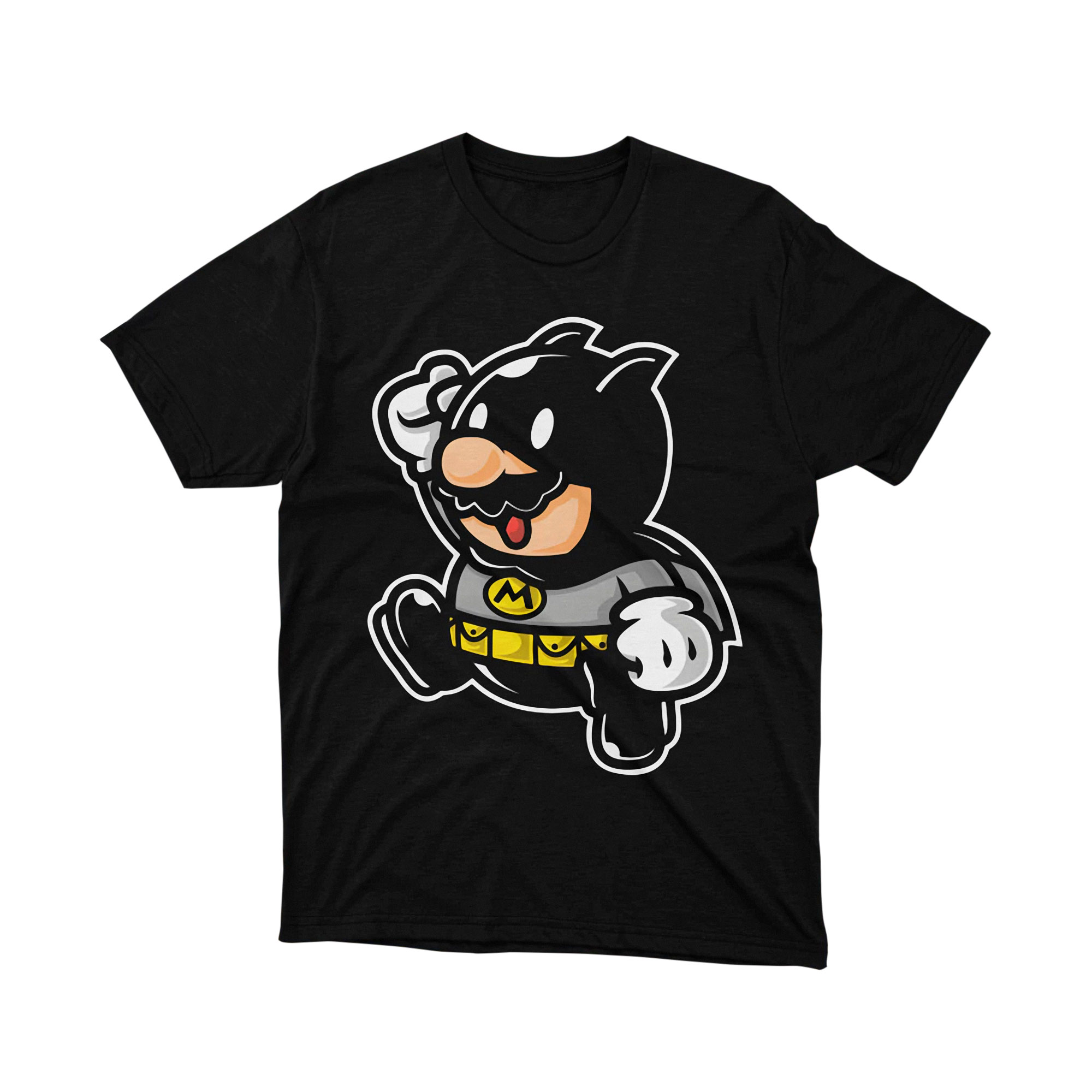 Batman Mario Bros Crossover Funny Parody T Shirt