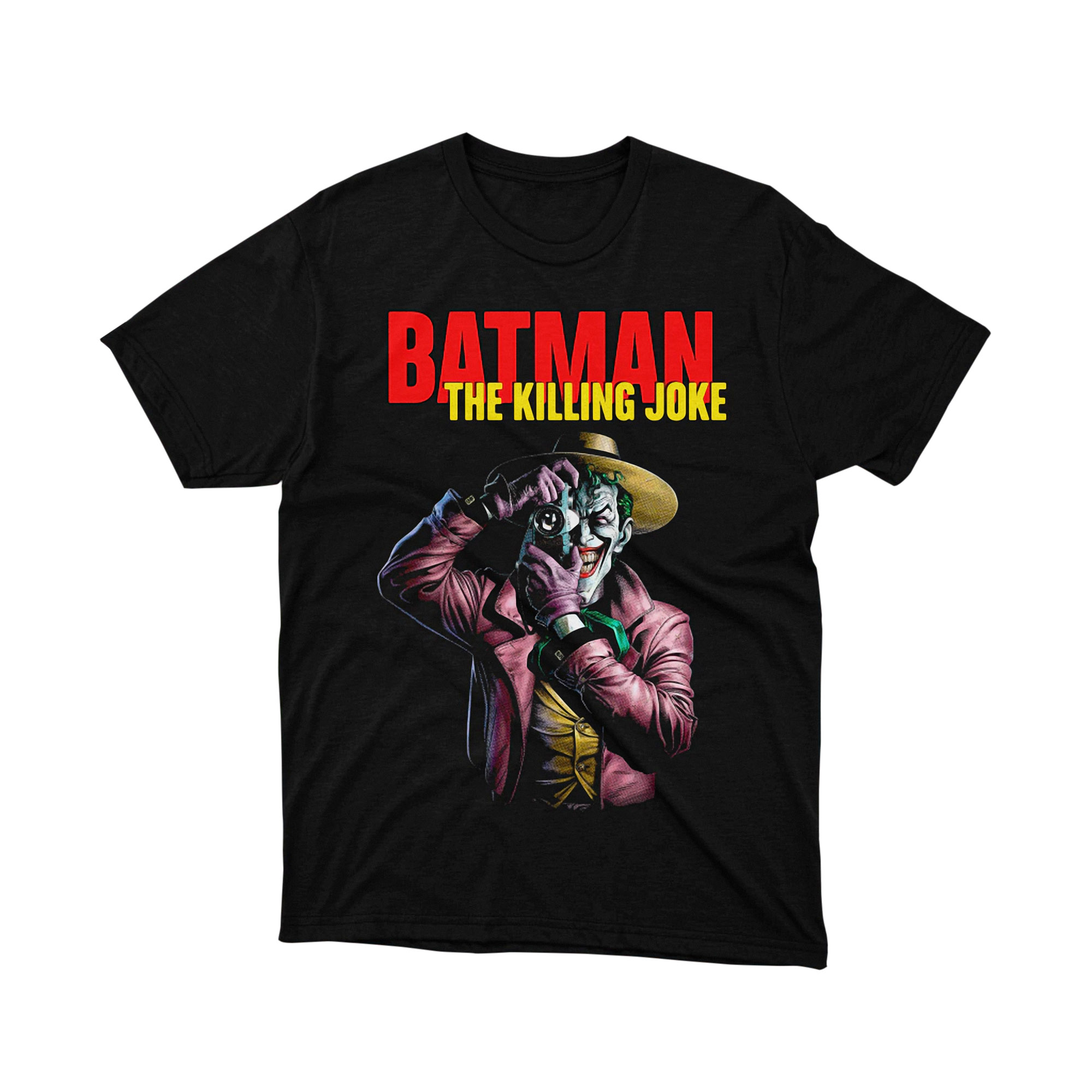 Batman The Killing Joke Joker Parody T Shirt Comic Villain Red Yellow Unisex