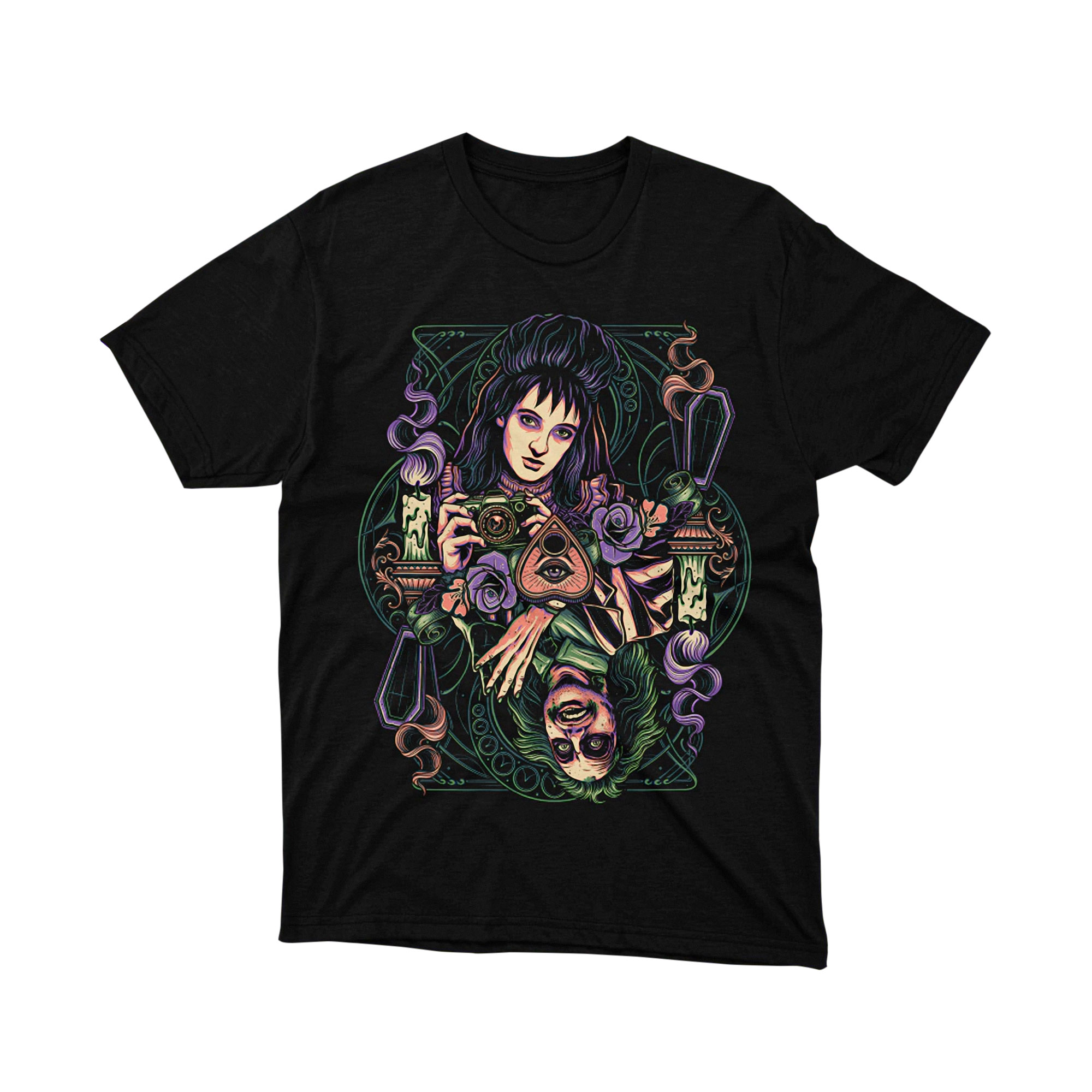Beetlejuice Occult Tarot Style Art Tee Shirt