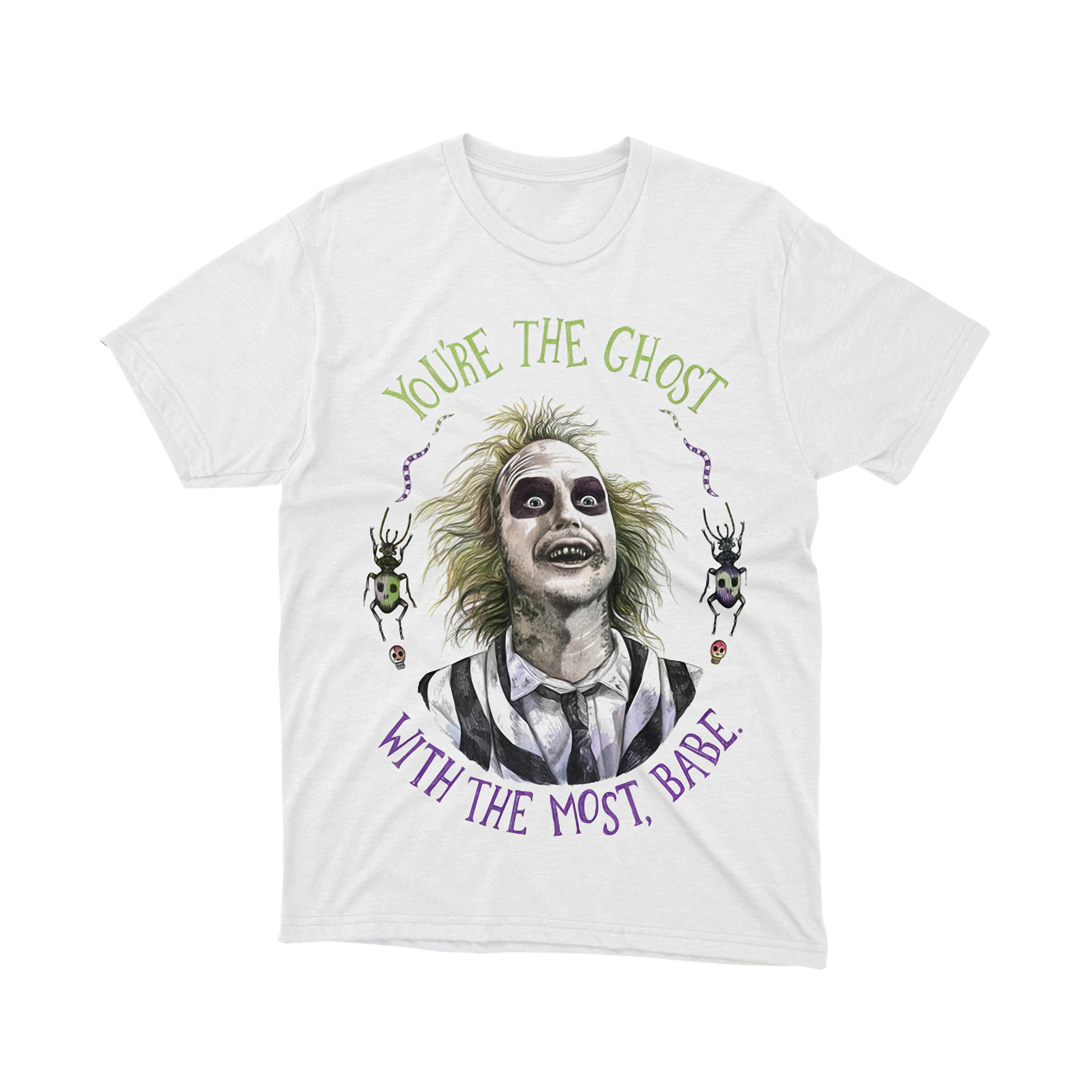 Beetlejuice Watercolor Ghost With The Most Babe Tee Shirt