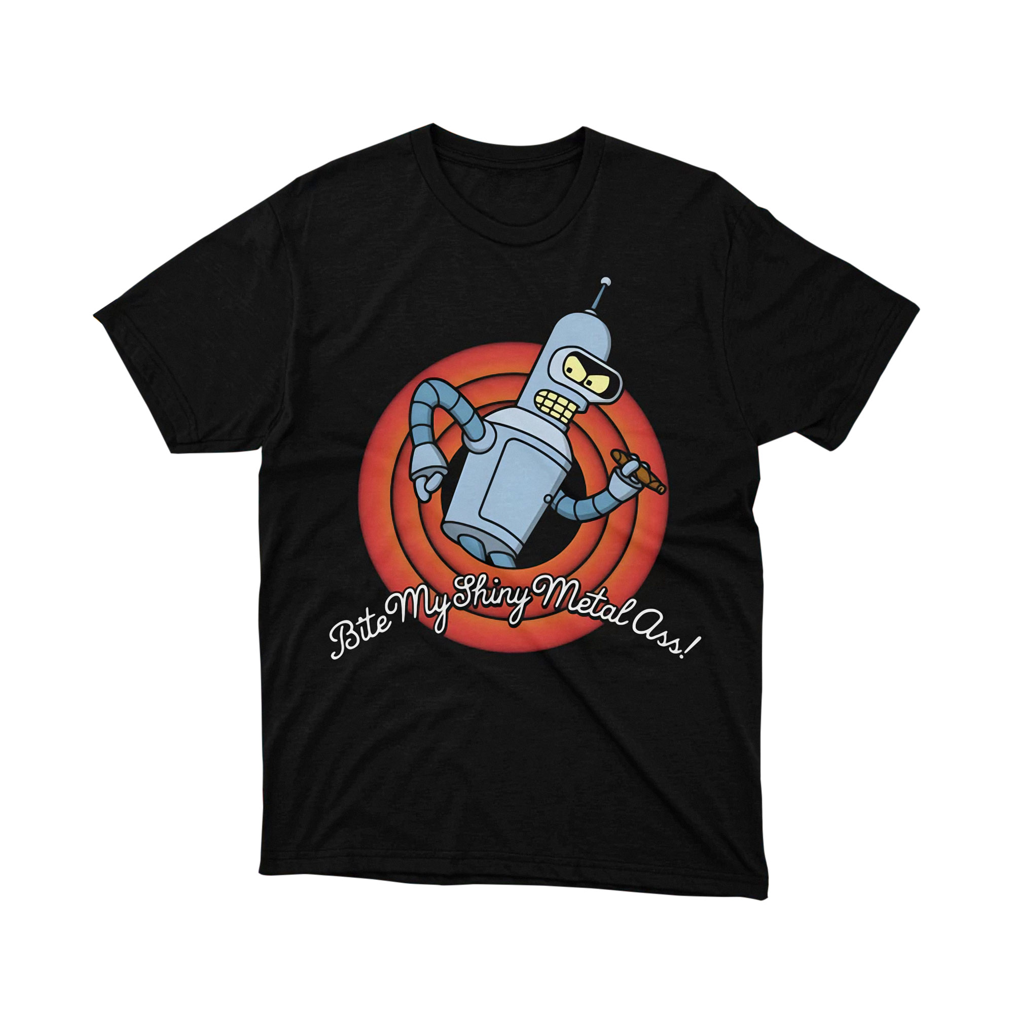 Bender Bite My Shiny Metal Ass Futurama Cartoon Tee Shirt