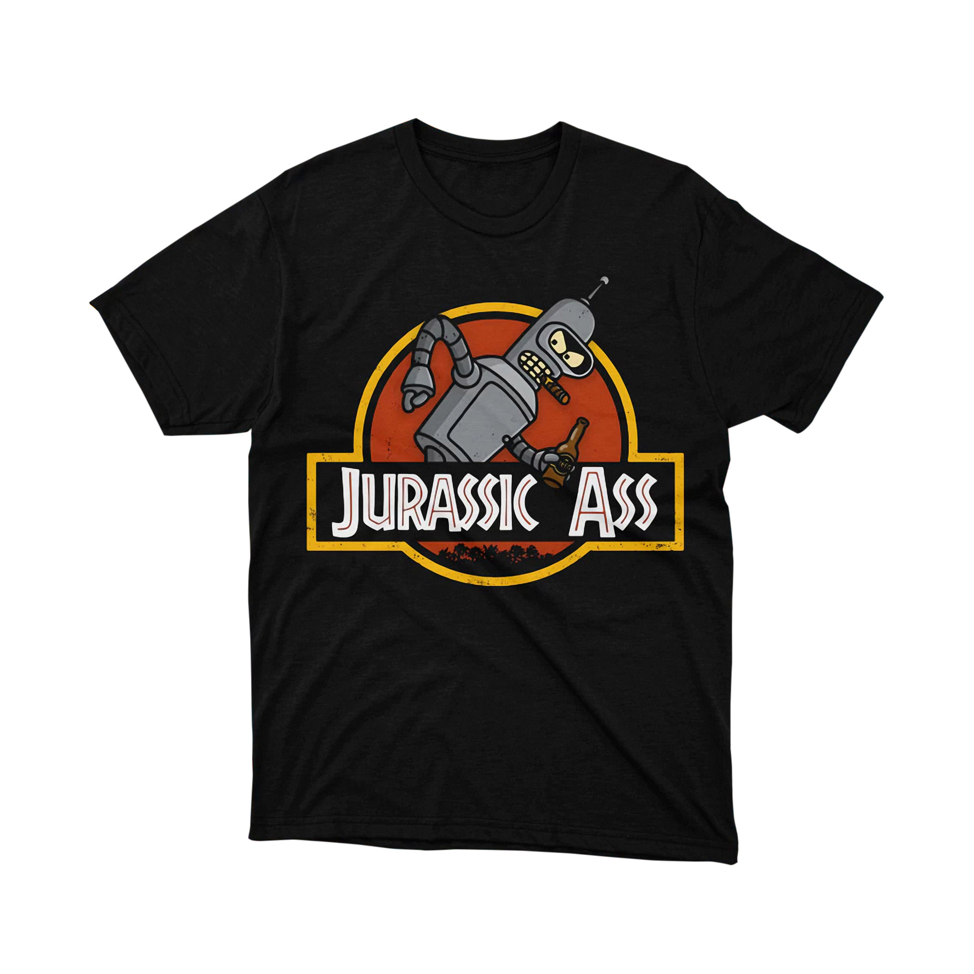 Bender Jurassic Ass Funny Dinosaur Futurama Robot Tee Shirt