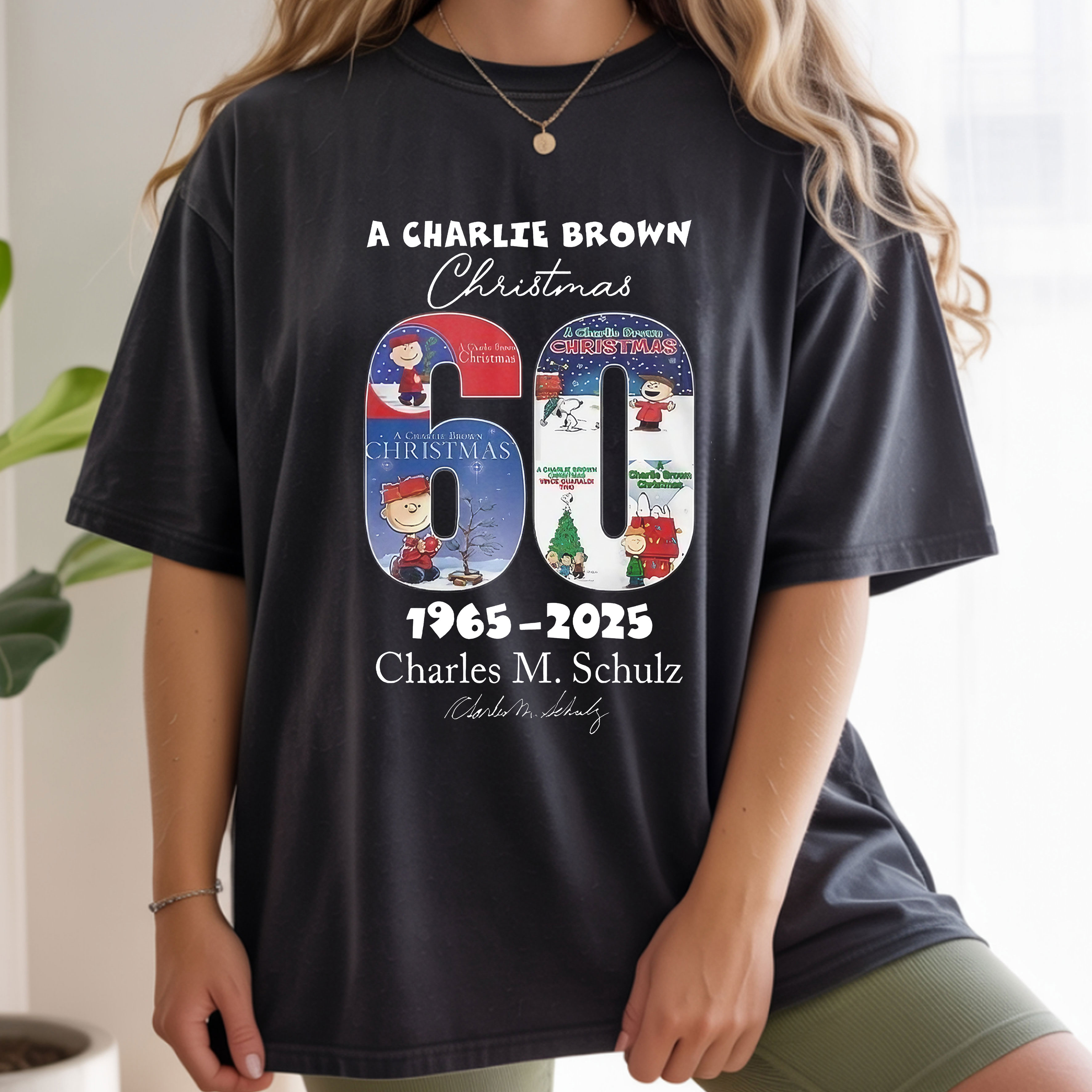 A Charlie Brown Christmas 60 Years 1965–2025 Charles M. Schulz Anniversary Peanuts Classic Vintage Bootleg Holiday Apparel – T-Shirt, Hoodie & Sweatshirt
