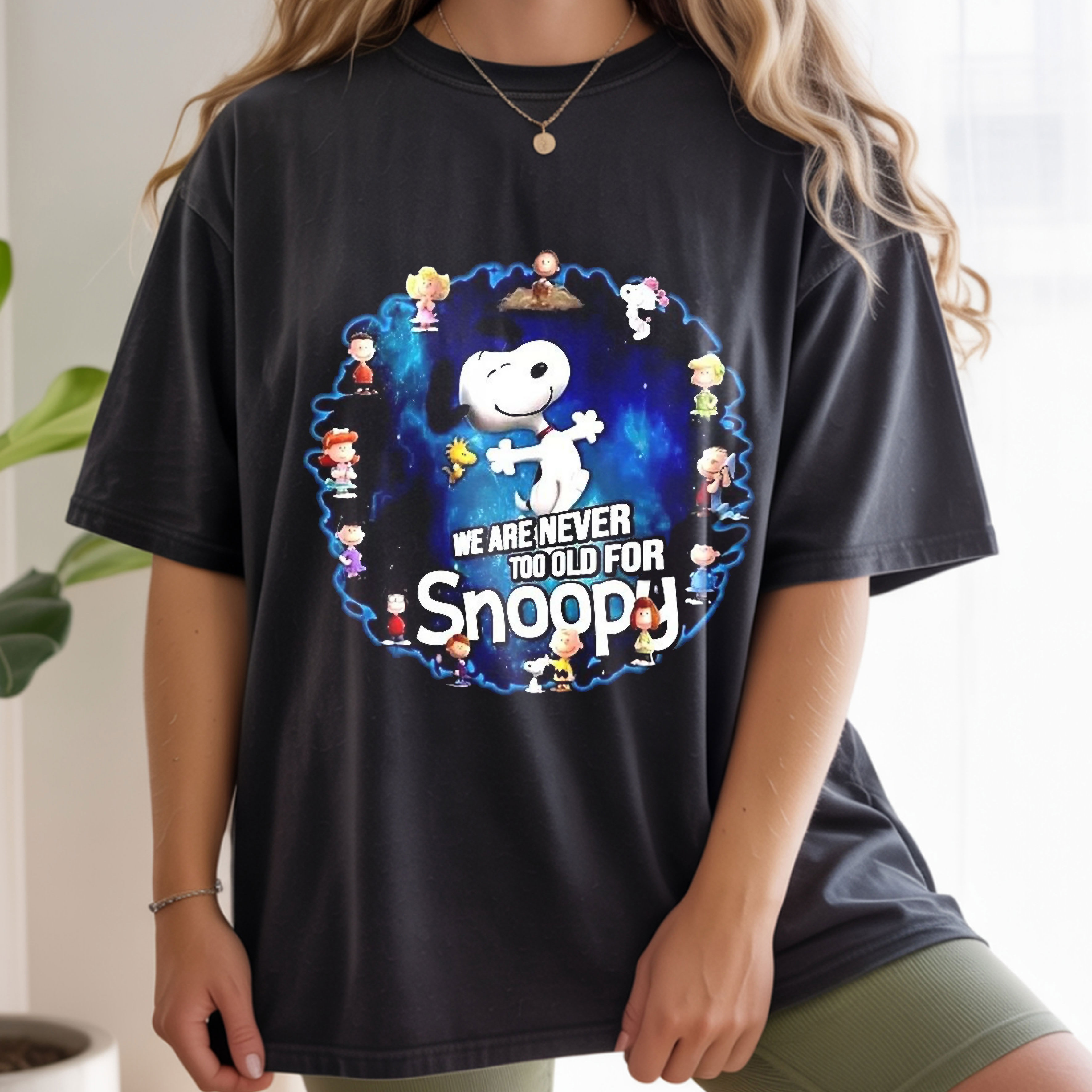 Peanuts Family We Are Never Too Old for Snoopy Nostalgia Cartoon Vintage Bootleg Classic Humor Apparel – T-Shirt, Hoodie & Sweatshirt