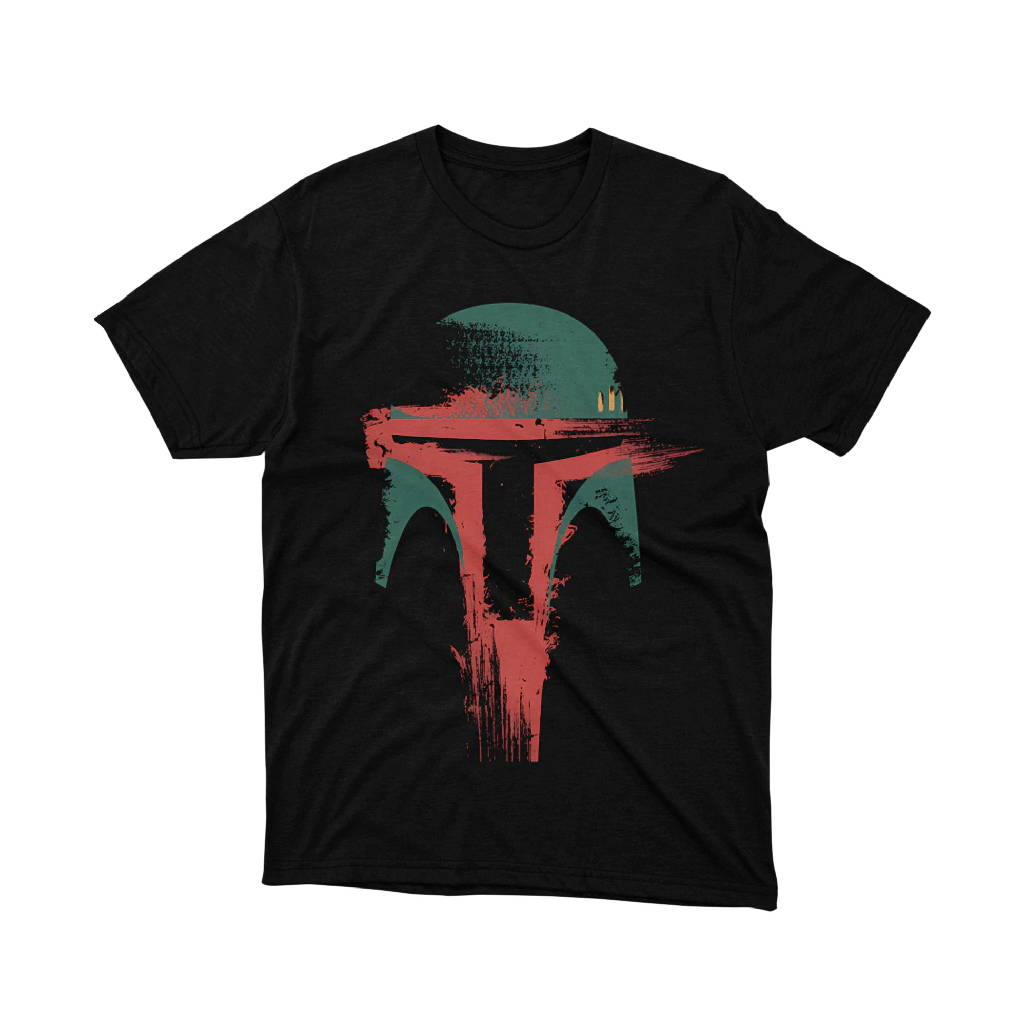 Boba Fett Helmet Bold Brush Star Wars Parody T Shirt Minimalist Art Icon Unisex