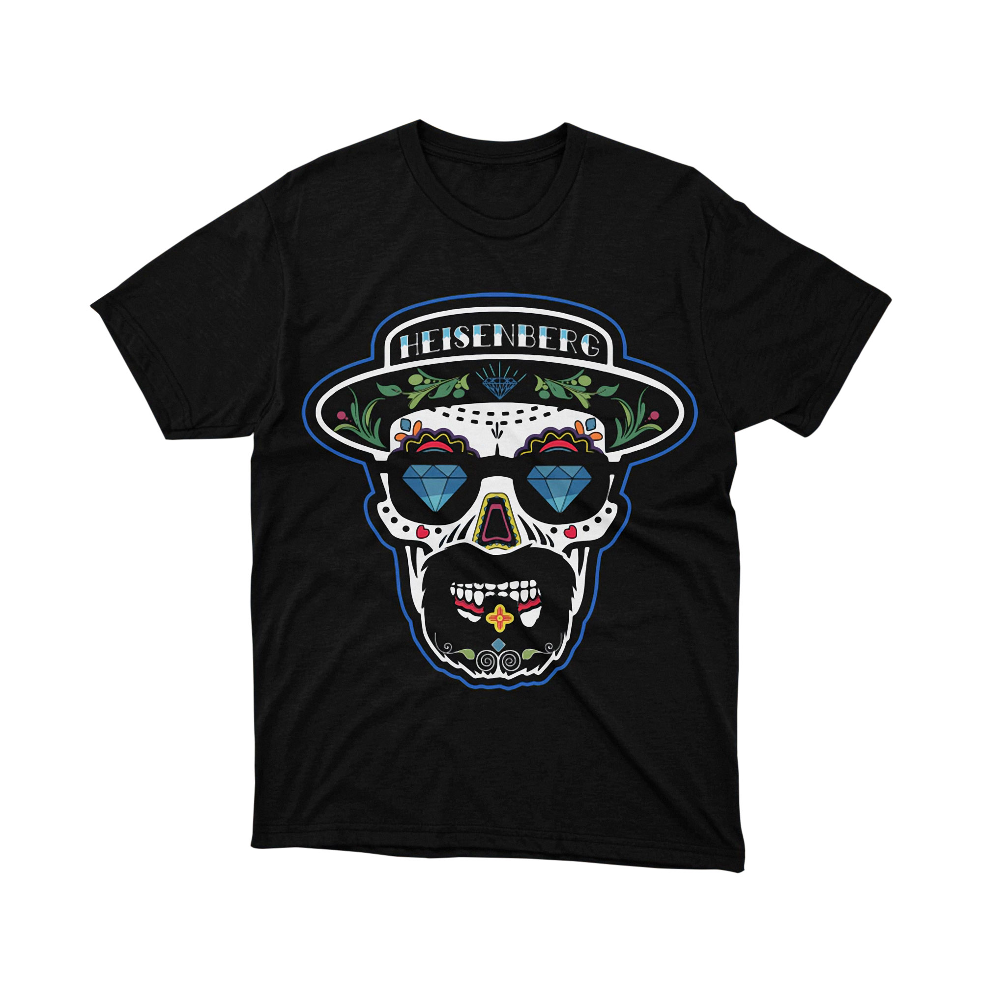 Breaking Bad Heisenberg Sugar Skull Day of the Dead T Shirt