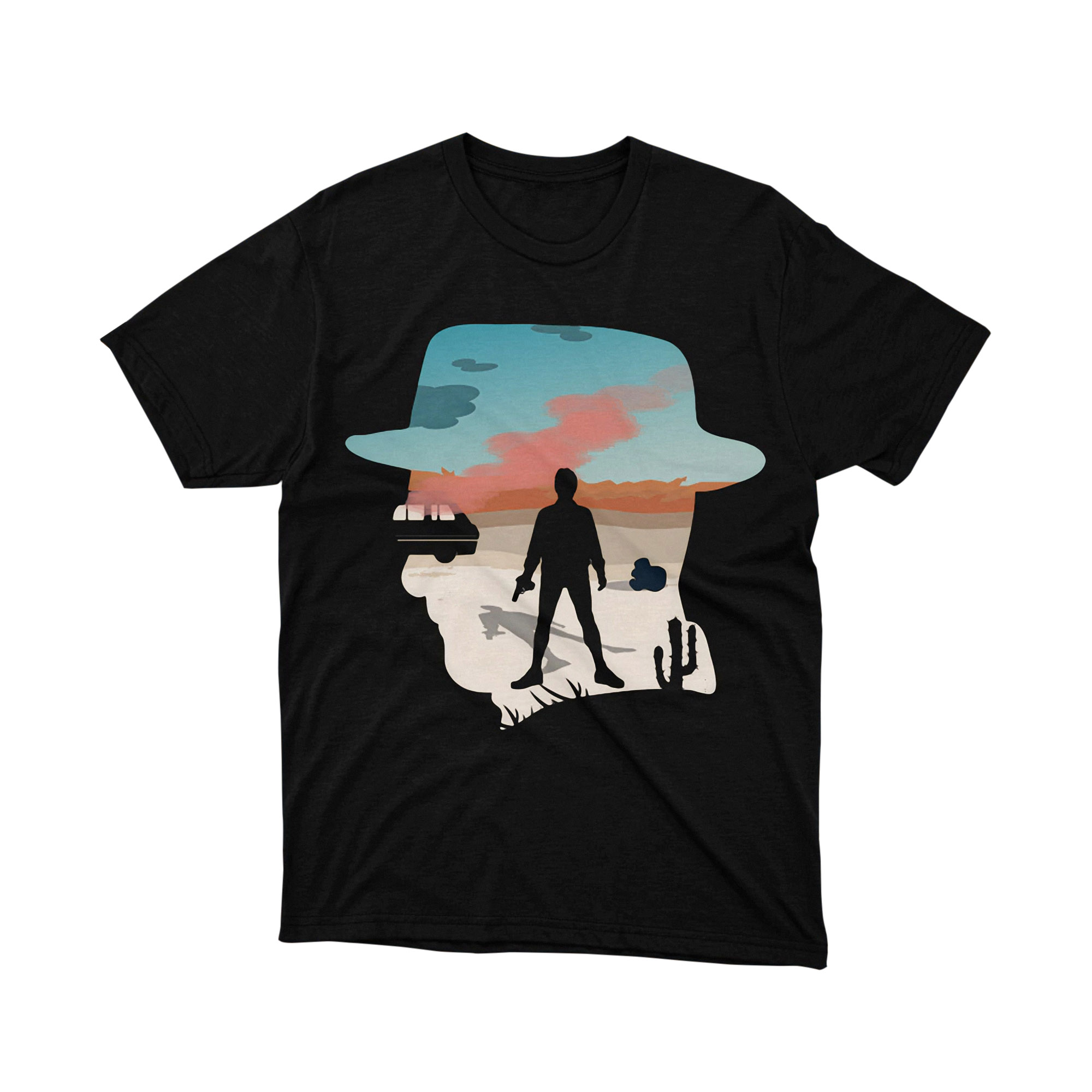 Breaking Bad Walter White Silhouette Desert T Shirt