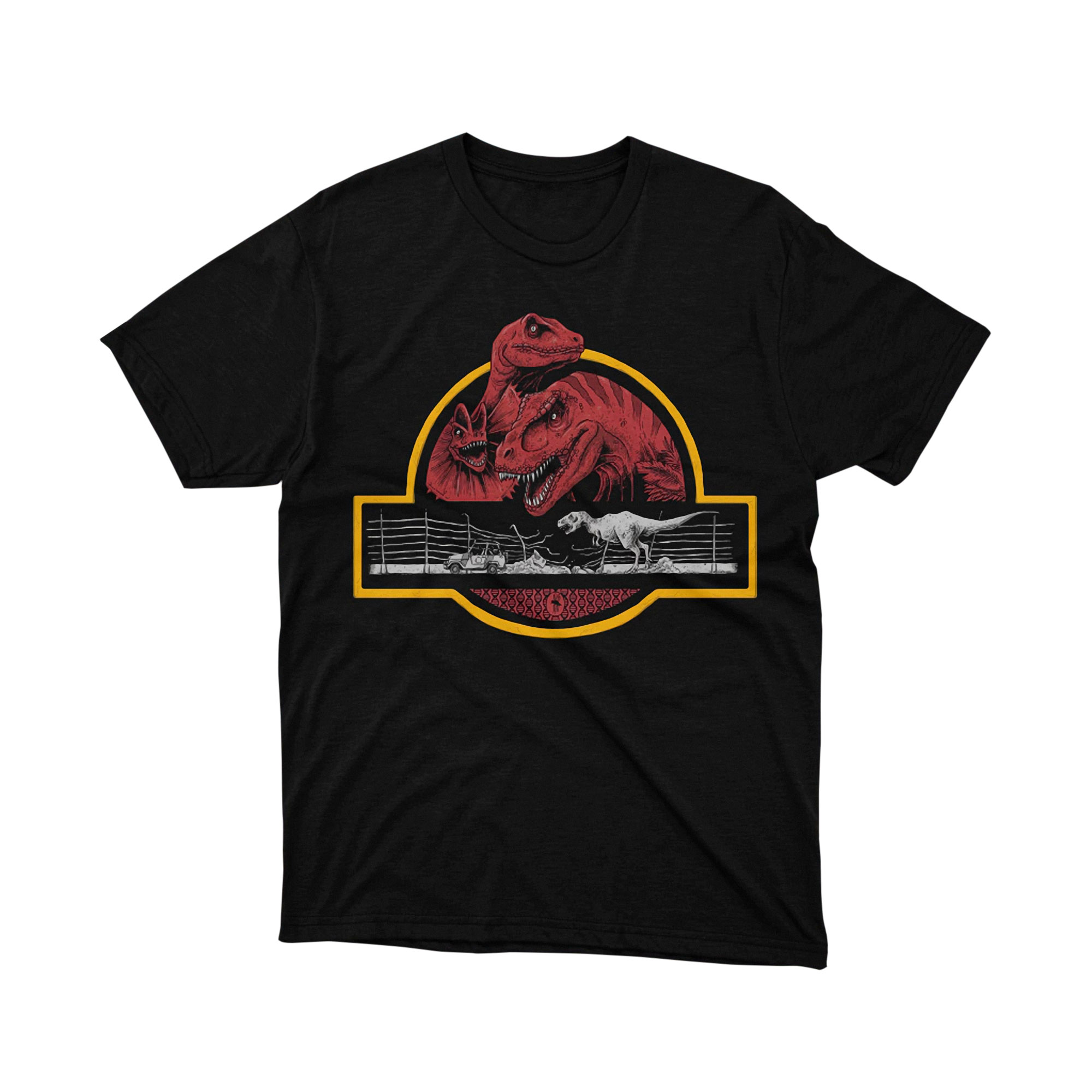 Clever Girl Velociraptor Jurassic Park Dinosaur Jungle Retro Graphic Tee Art Shirt