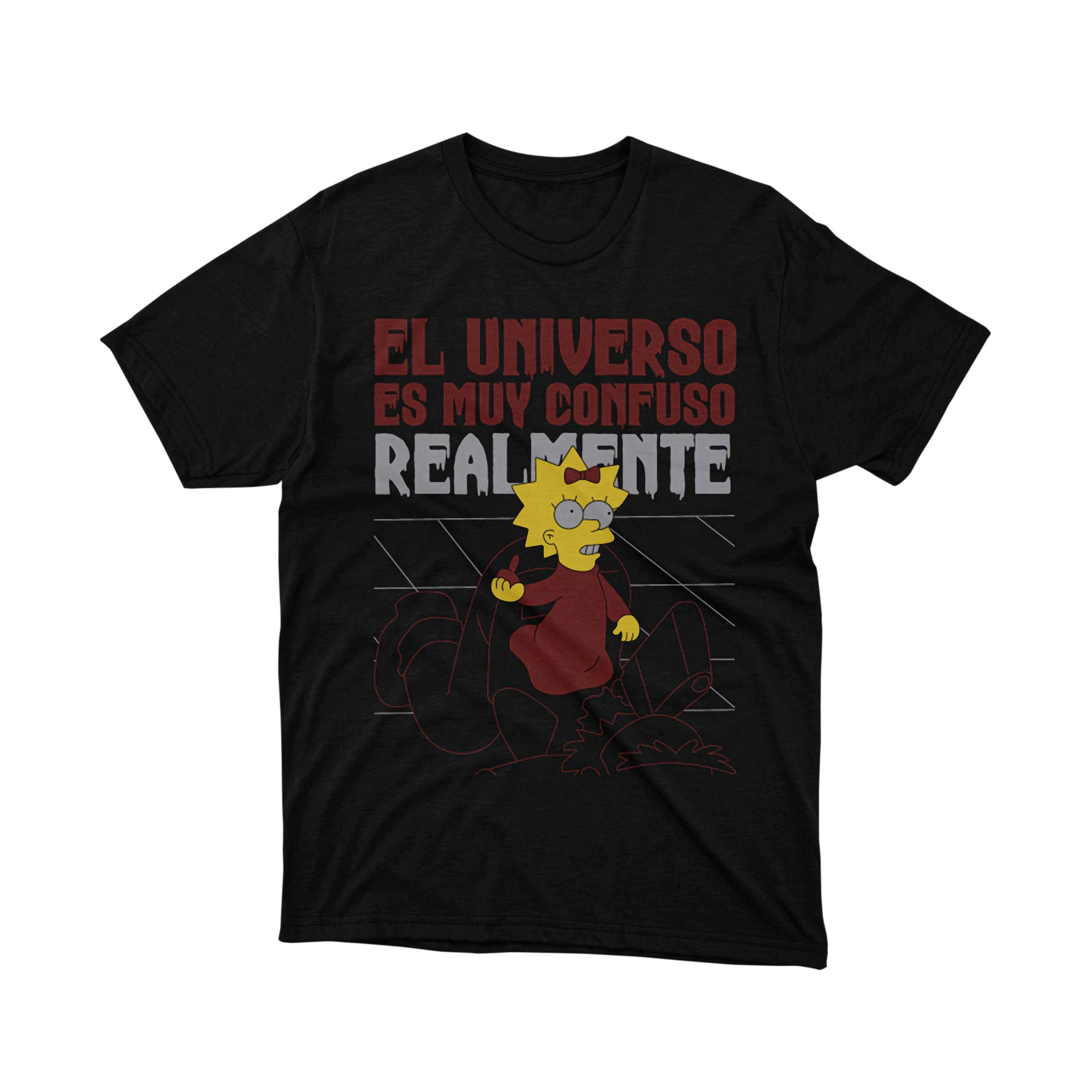 Confused Universe Lisa Cartoon Quote Spanish Graphic T Shirt Unisex