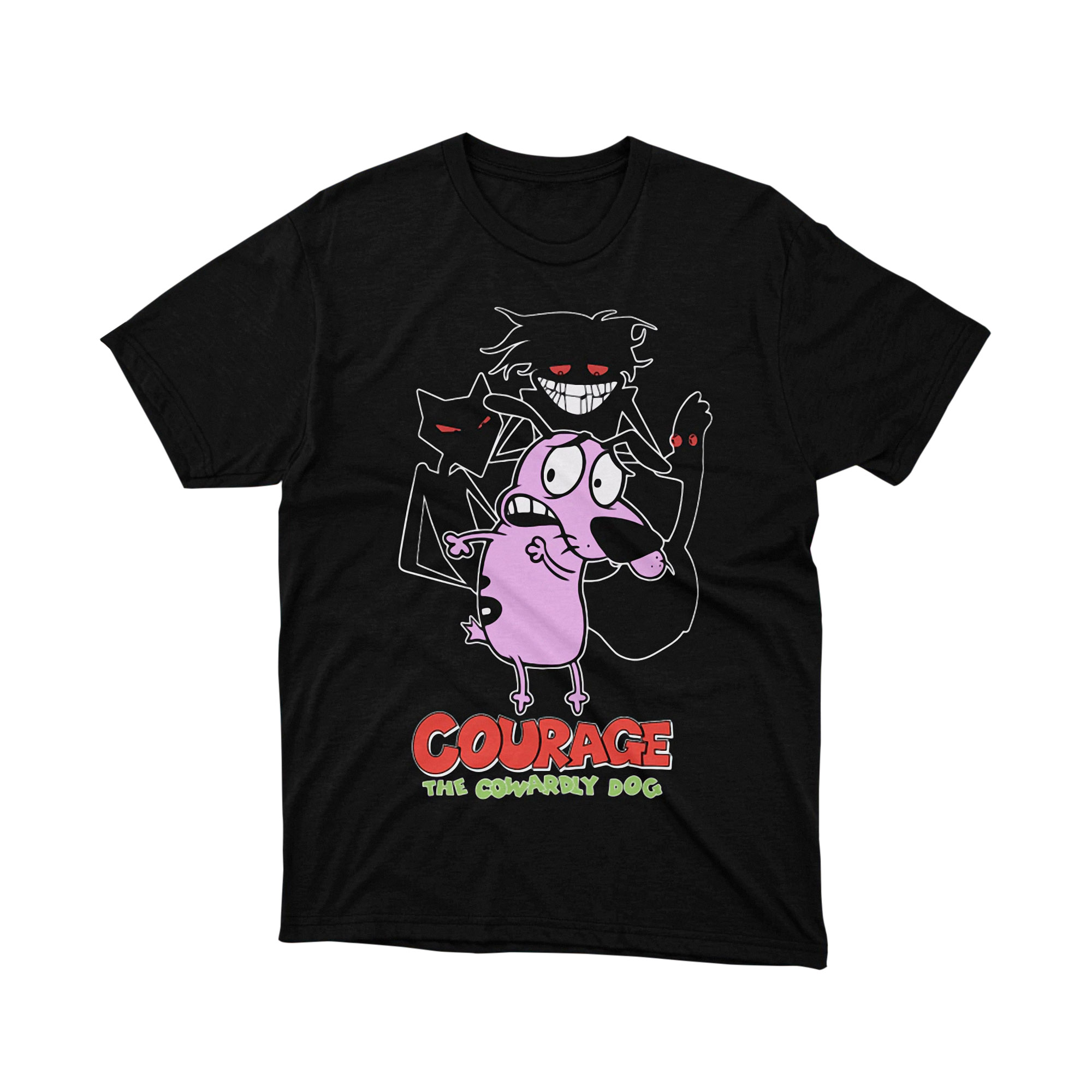 Courage The Cowardly Dog Shadow Cartoon Tee Shirt