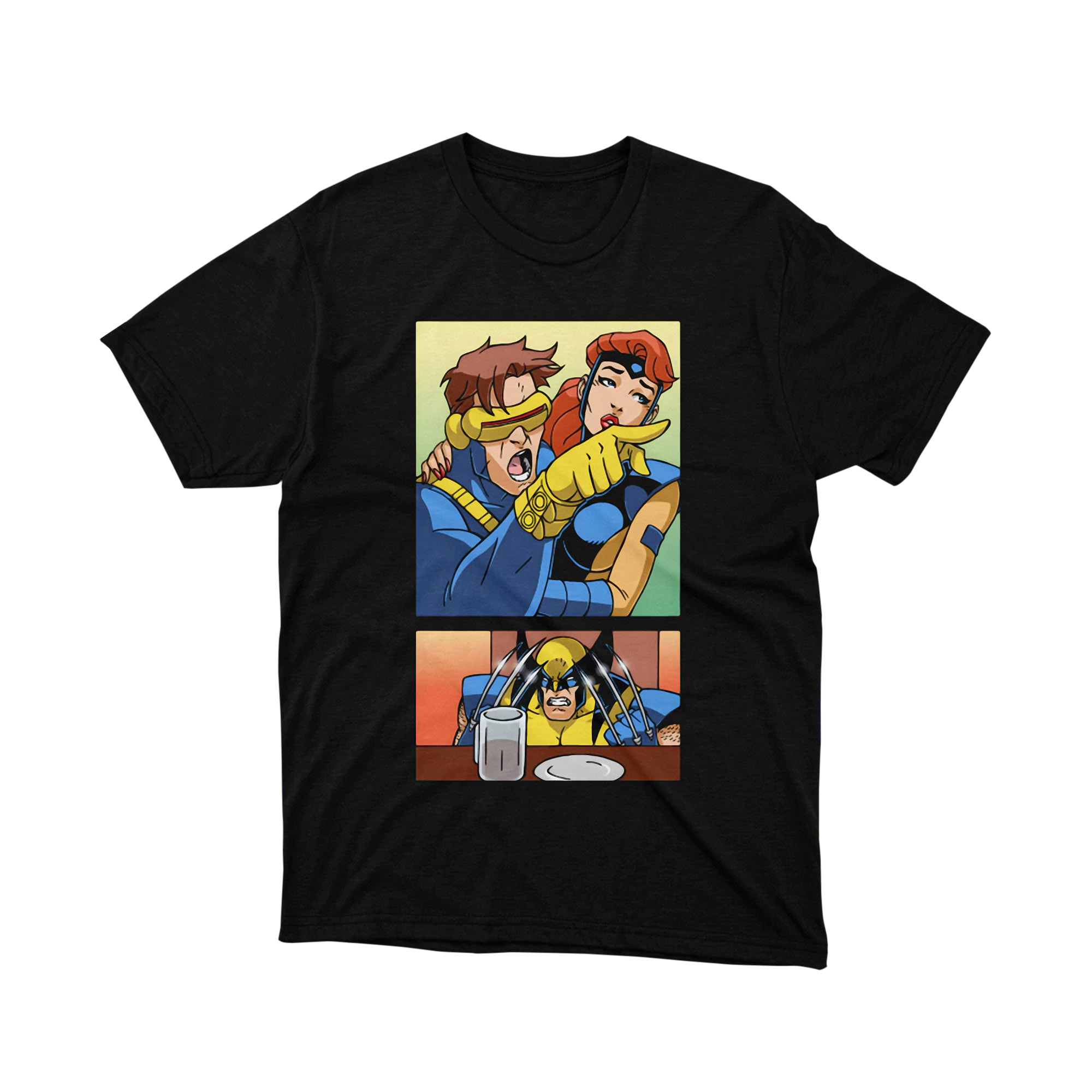 Cyclops Jean Grey Wolverine X-Men Graphic Tee, Marvel Superhero Team T-Shirt, Retro Comic Art Shirt, X-Men Fan Apparel for Men & Women