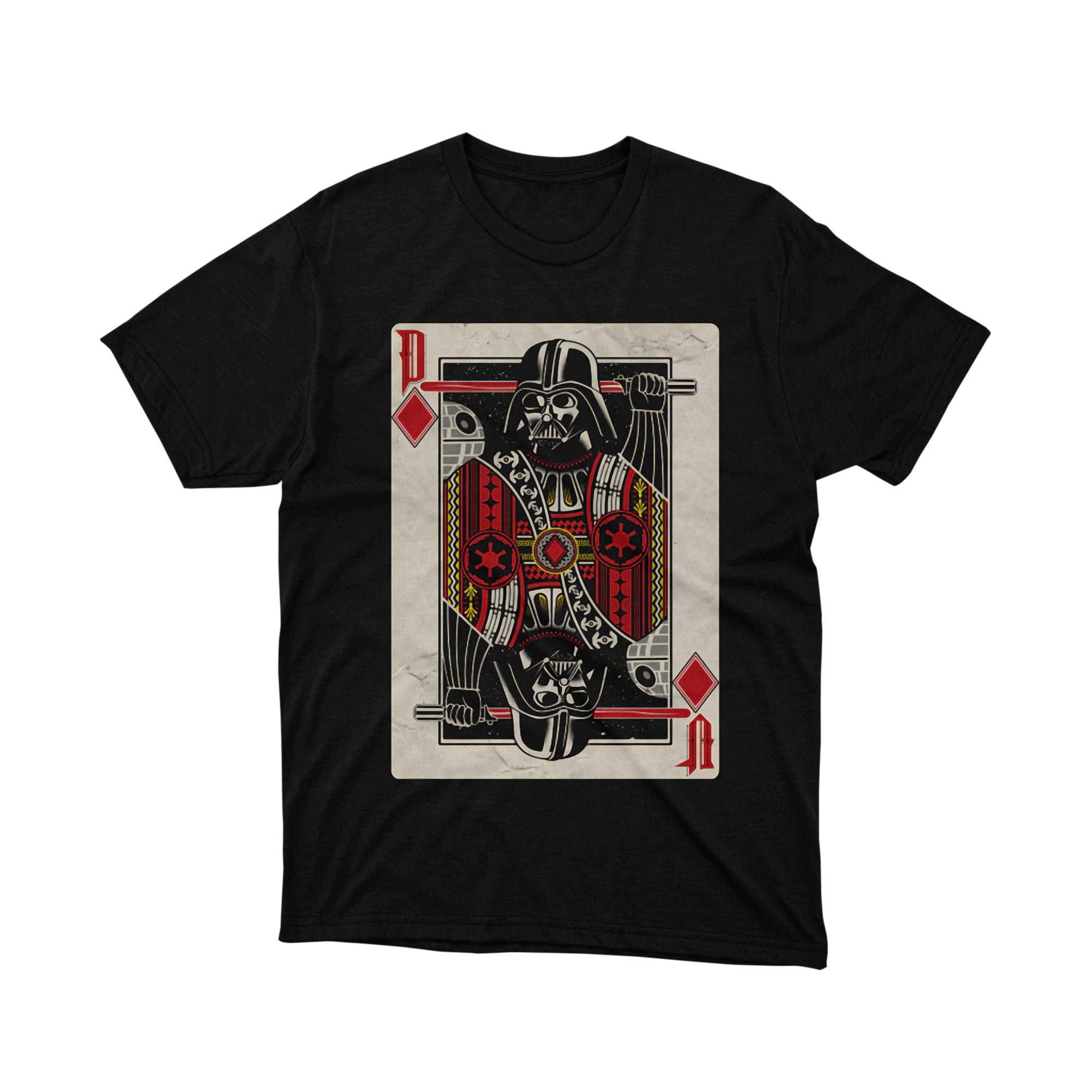 Darth Vader Playing Card Jack of Diamonds Star Wars Parody T Shirt Retro Art Unisex