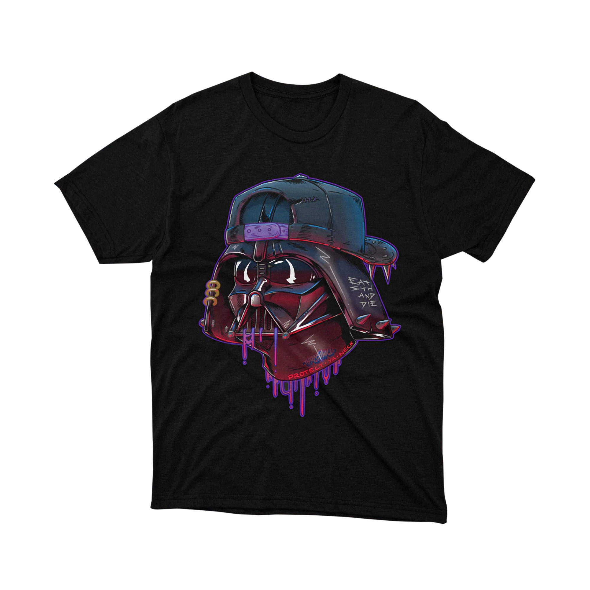 Darth Vader Urban Graffiti Cap Drip Star Wars Parody T Shirt Purple Street Unisex