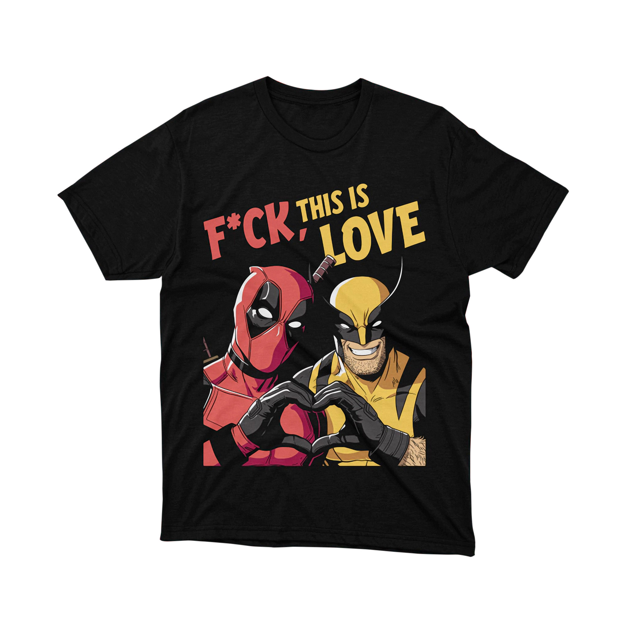 Deadpool Daredevil Best Friends Keychain Heart Parody T Shirt Comic Marvel Unisex
