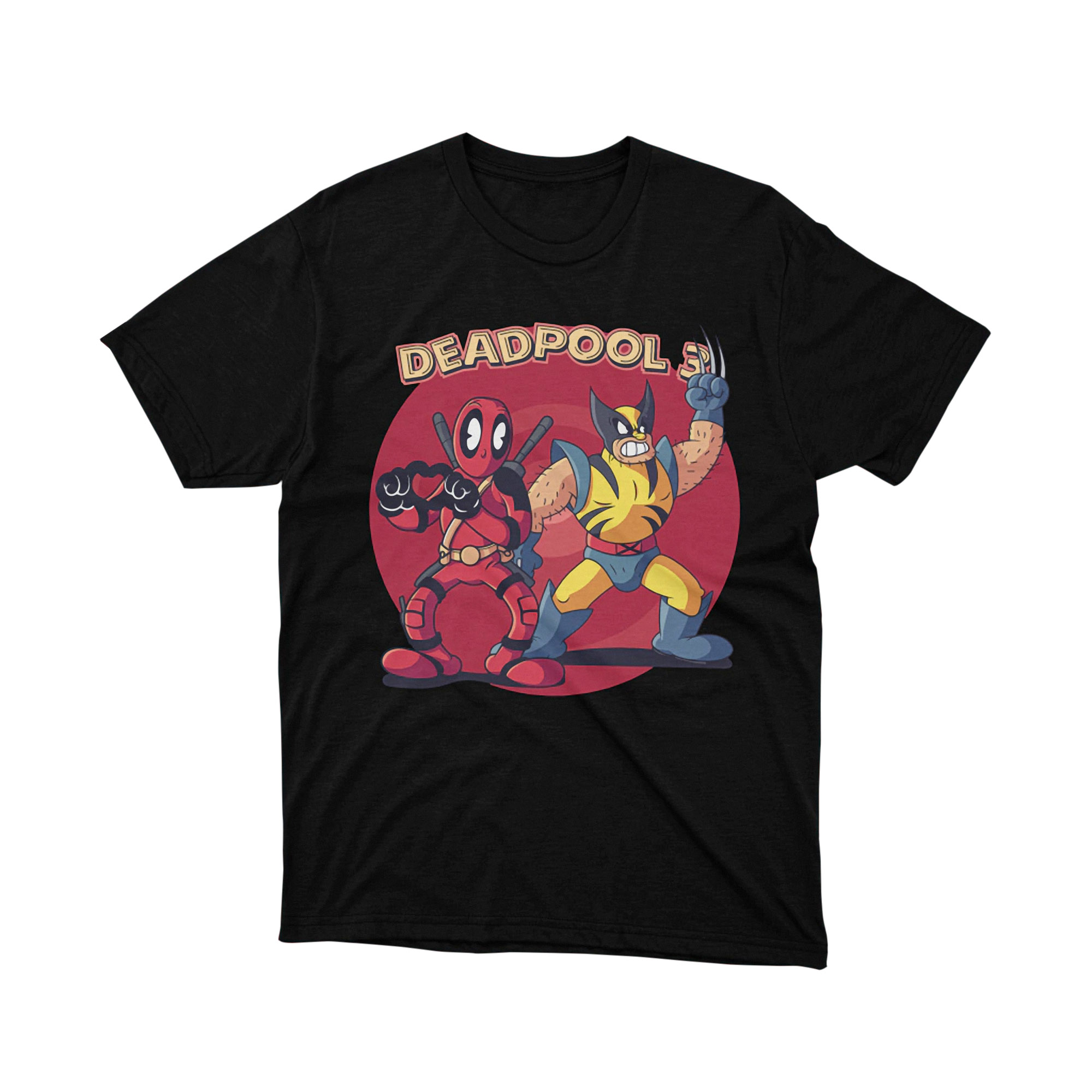 Deadpool Vintage Cartoon Comic Art Parody T Shirt Marvel Hero Unisex