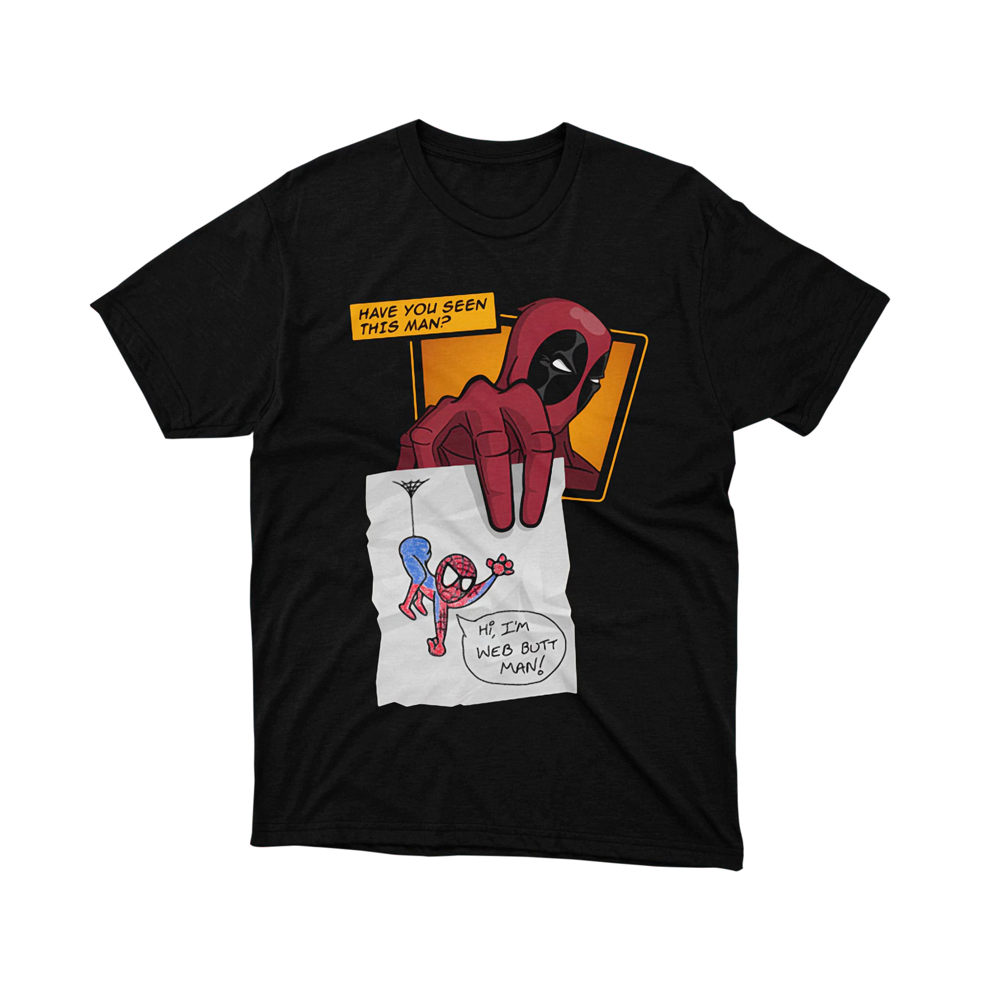 Deadpool Web Butt Man Spiderman Parody T Shirt Funny Marvel Comic Unisex