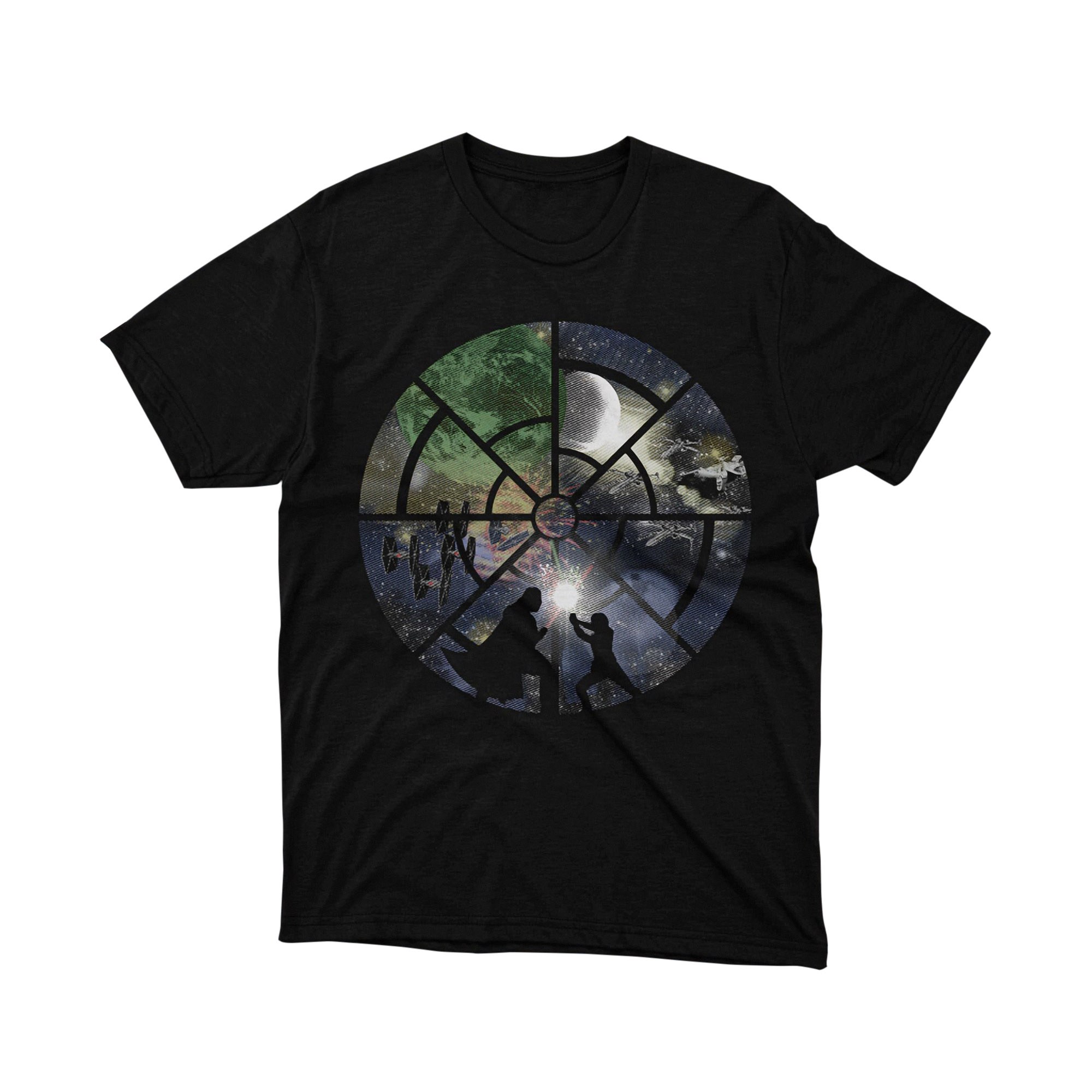 Death Star Duel Window Star Wars Parody T Shirt Space Battle Art Unisex