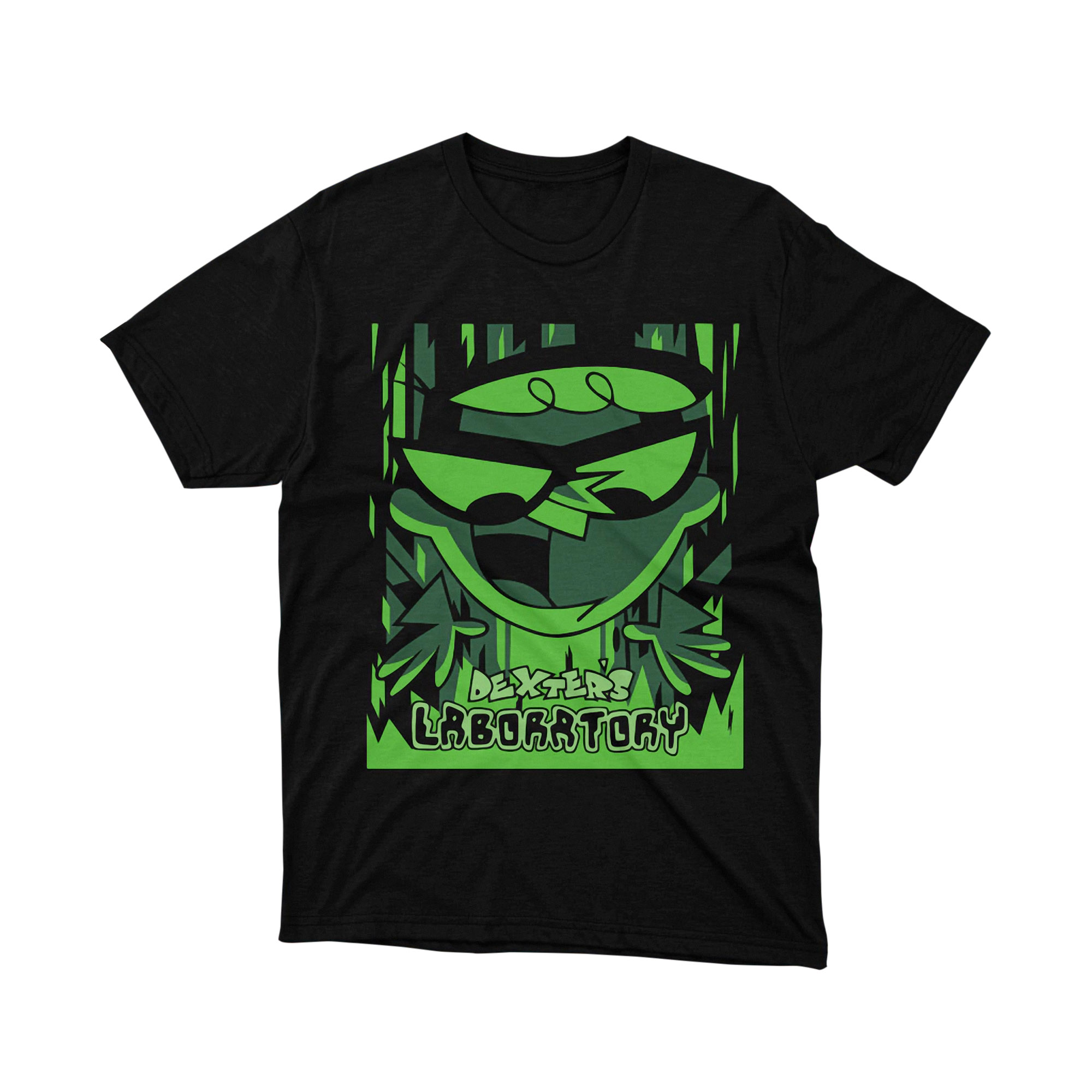 Dexters Laboratory Green Aesthetic Face T Shirt