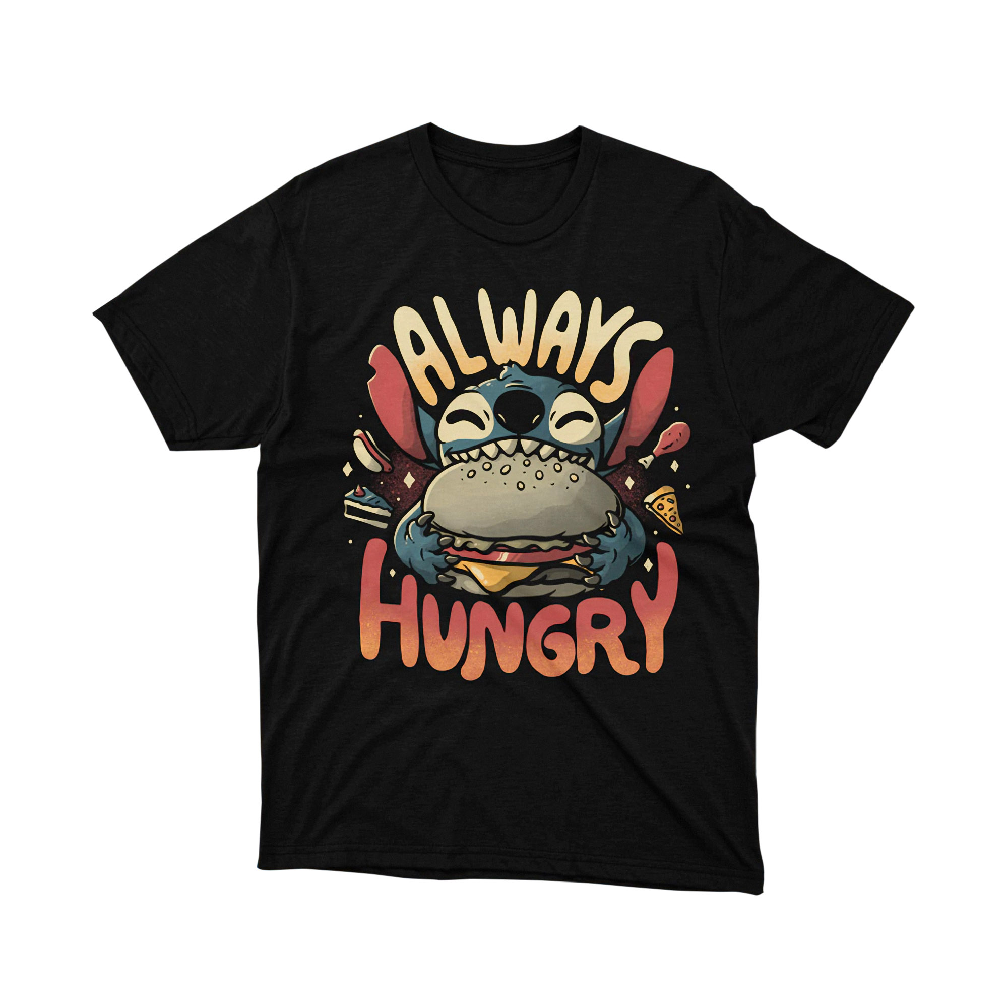 Disney Lilo and Stitch Always Hungry Burger T Shirt
