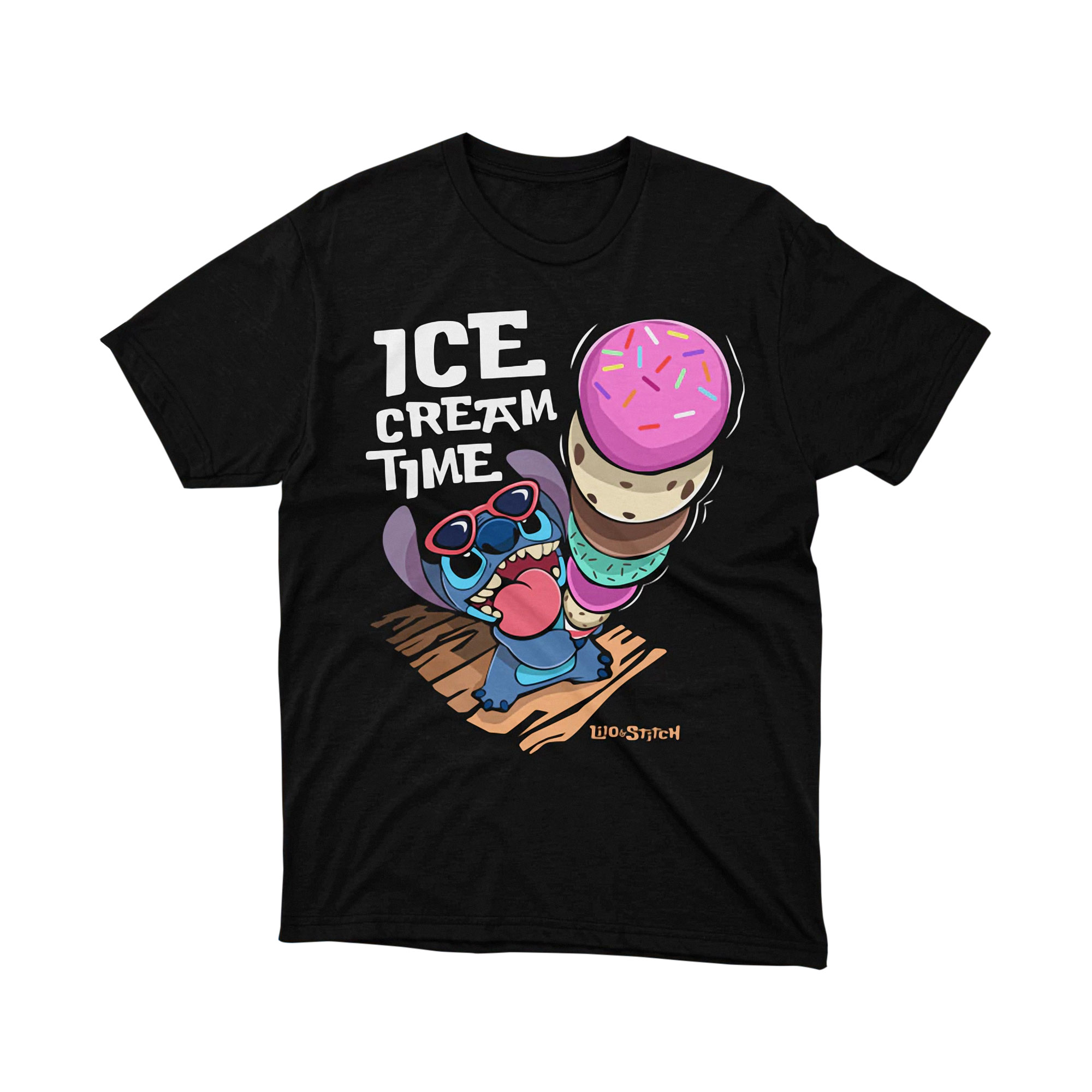 Disney Lilo and Stitch Ice Cream Time Summer T Shirt
