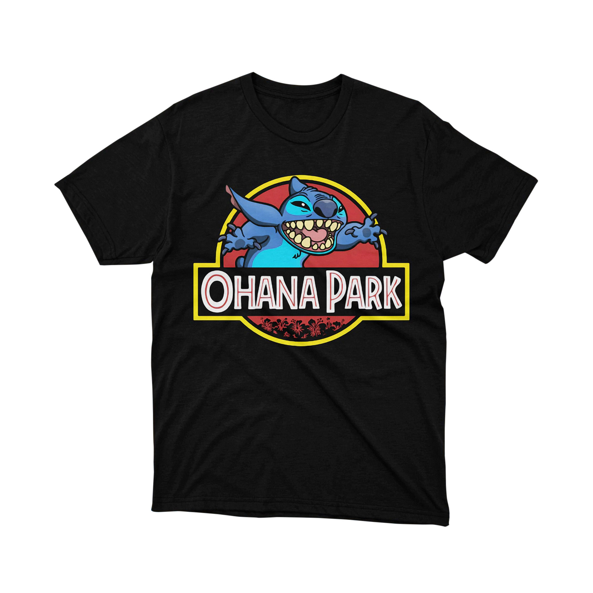 Disney Lilo and Stitch Ohana Park Jurassic Parody T Shirt