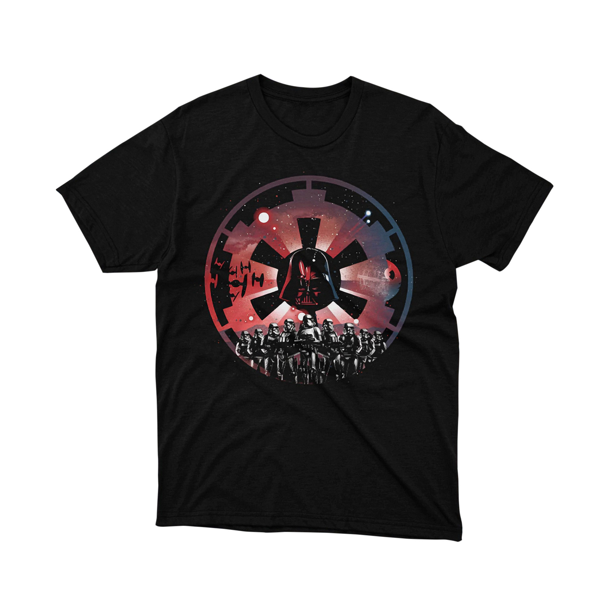 Empire Army Helmet Red Sun Star Wars Parody T Shirt Circle Vader Stormtrooper Unisex