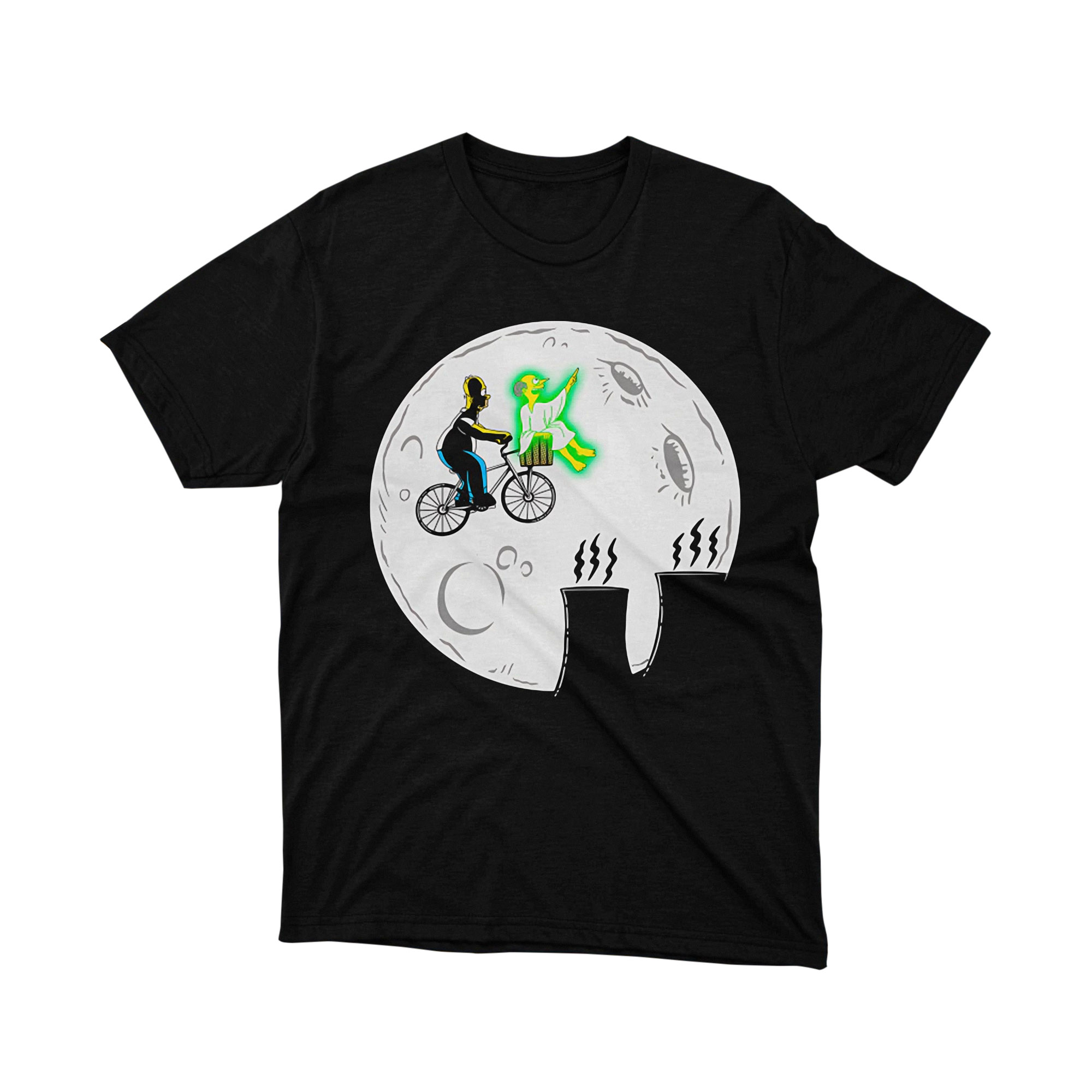 ET Moon Parody Glow T Shirt Unisex Funny Cycling Graphic Tee