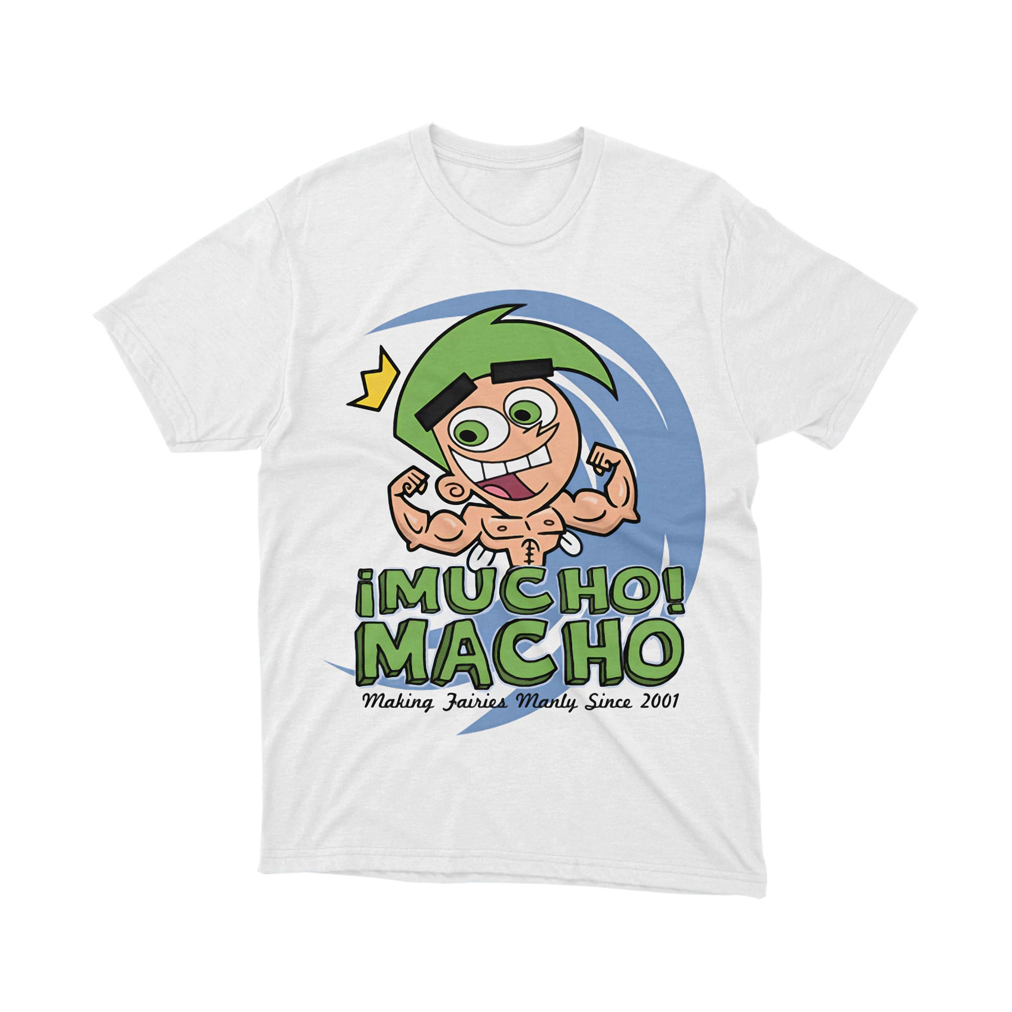 Fairly OddParents Cosmo Mucho Macho Strong Cartoon Tee Shirt