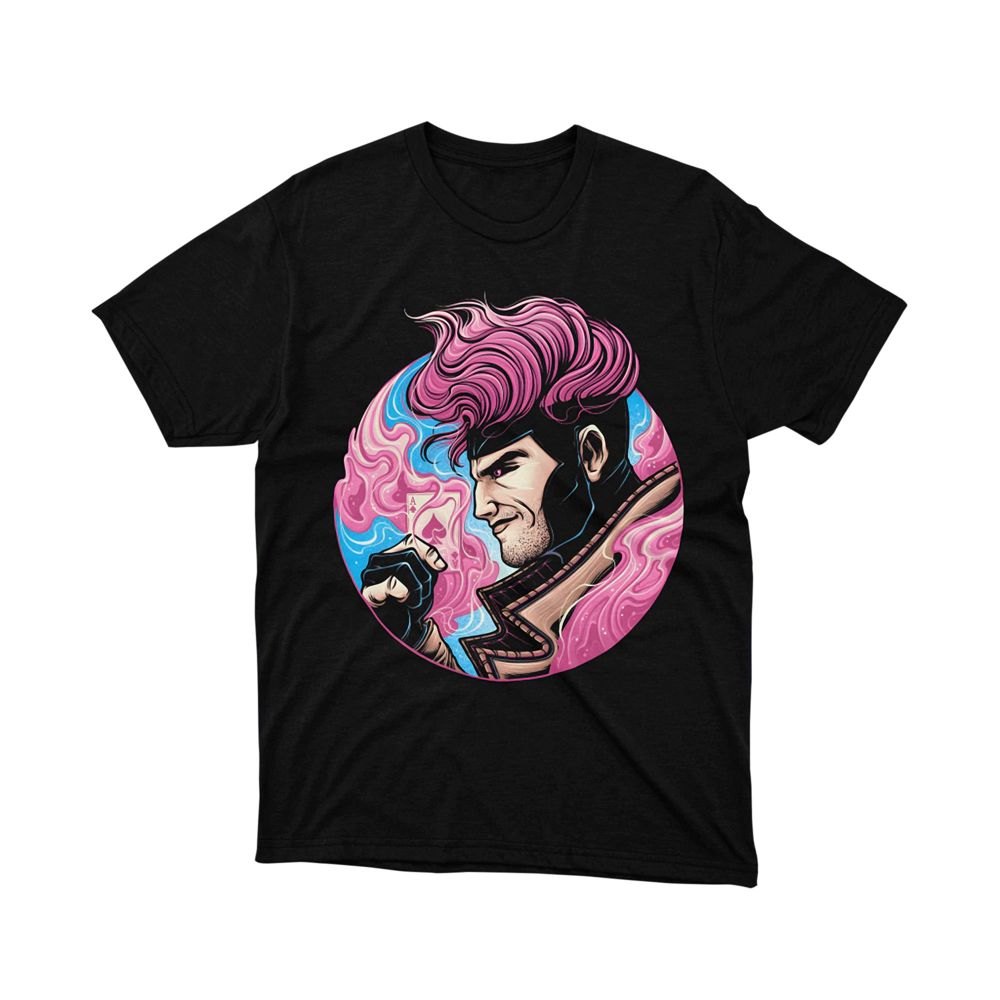 Gambit Graphic T-Shirt, Marvel X-Men Superhero Tee, Kinetic Powers Shirt, Cool Gambit Marvel Fan Gift Tee, X-Men Apparel for Men & Women