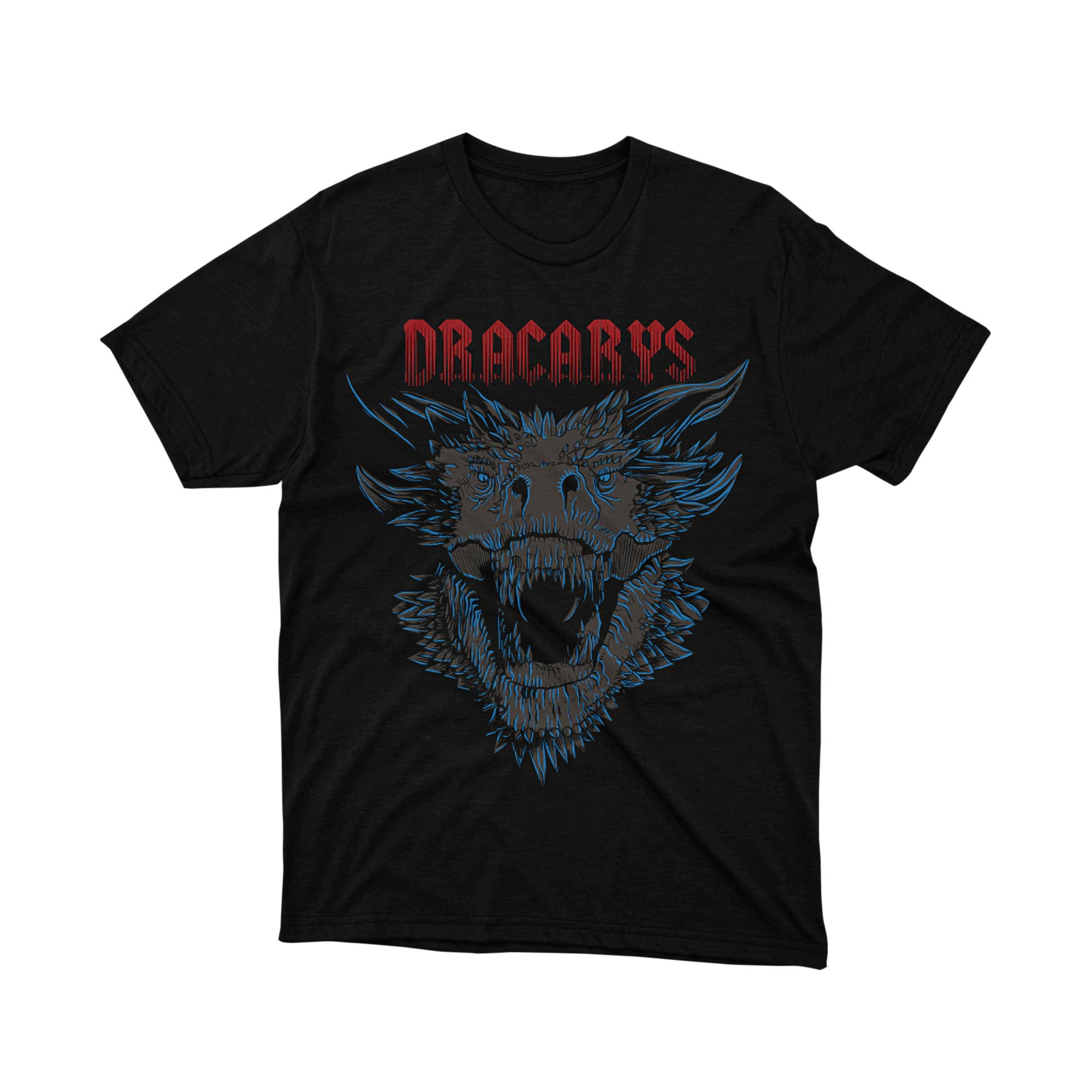 Game of Thrones Dracarys Roaring Dragon Graphic Tee Unisex Black Shirt House Targaryen Gift