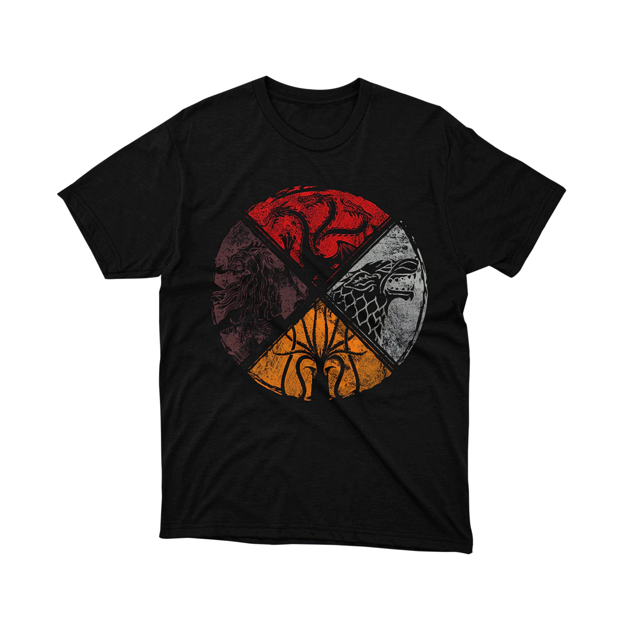 Game of Thrones Great Houses Stark Lannister Targaryen Baratheon T Shirt